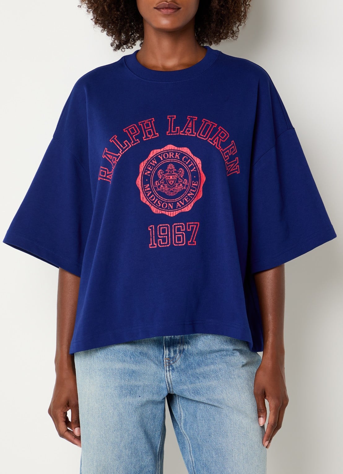 Ralph Lauren T-shirt met logoprint - detail 4 royalblauw