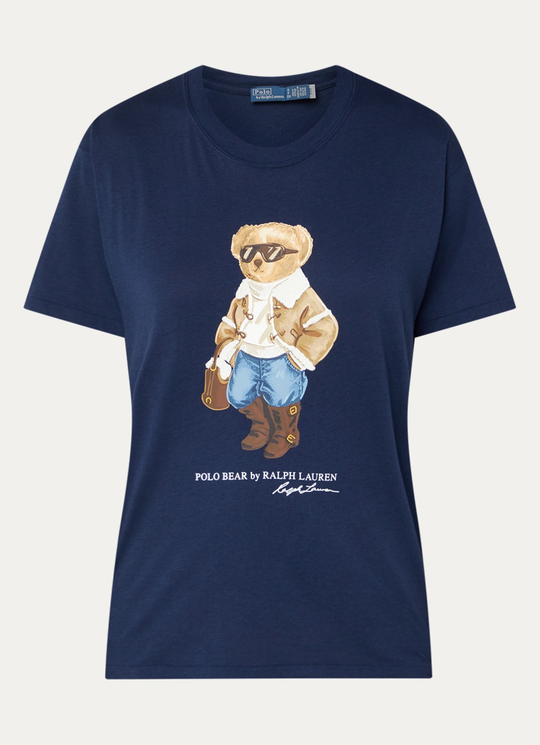 Ralph Lauren T-shirt met logoprint - voorkant 2 indigo