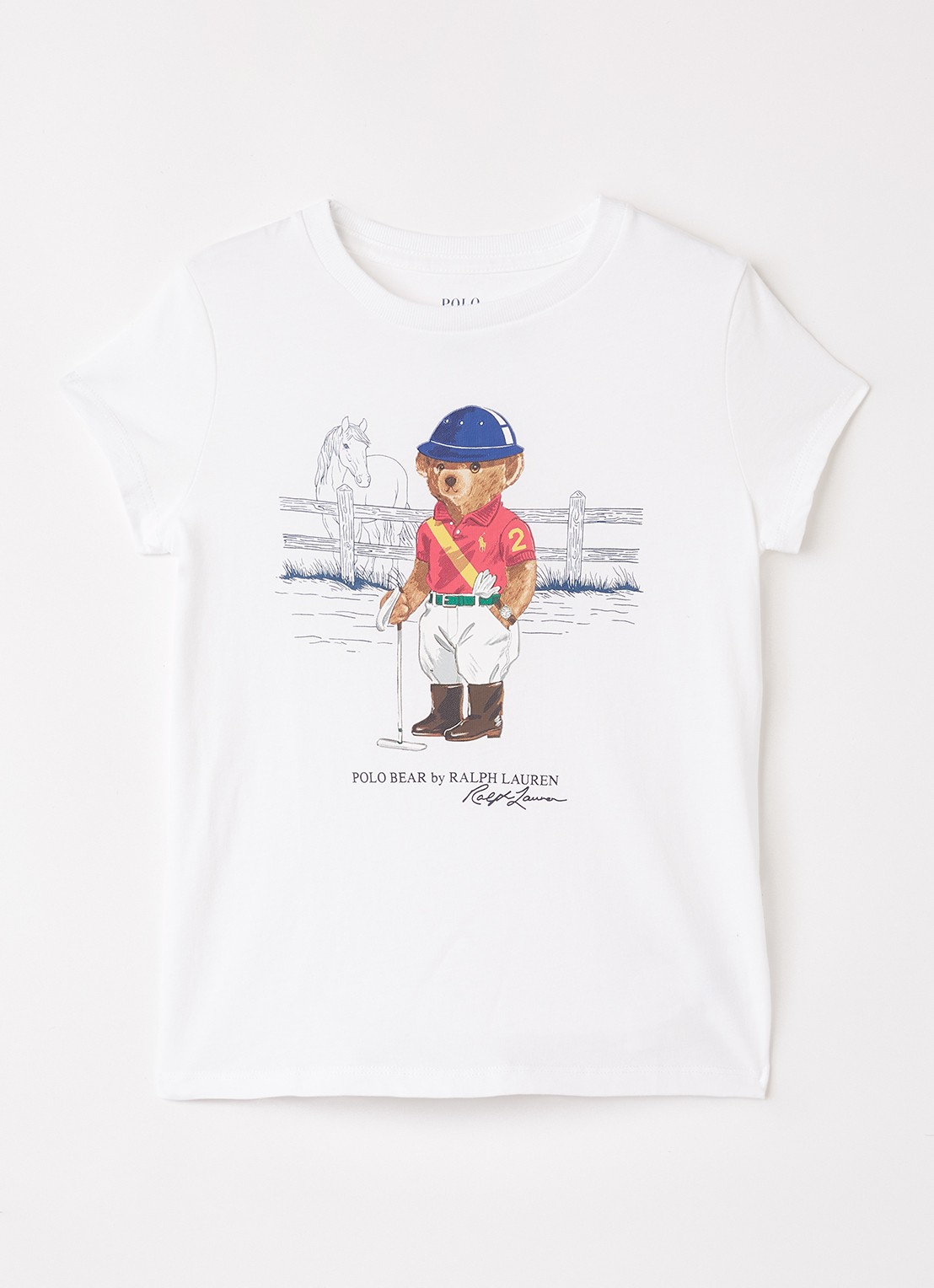 Ralph Lauren T-shirt met logoprint - voorkant wit