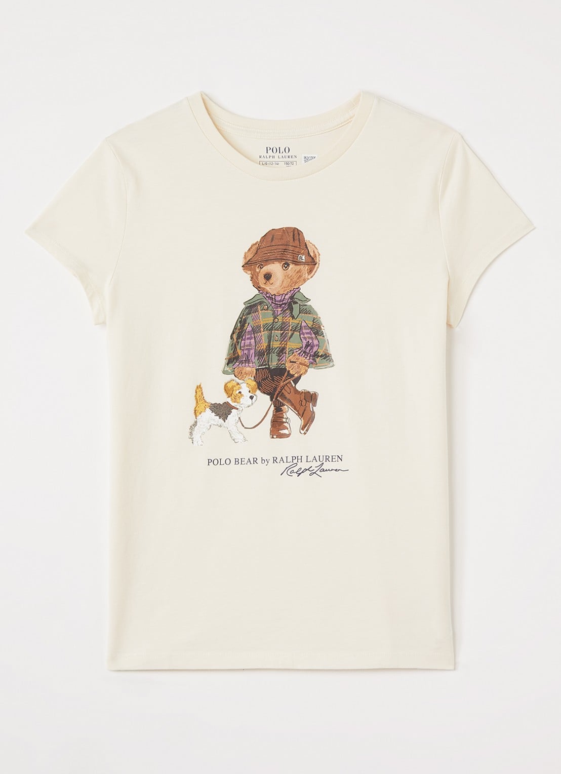 Ralph Lauren T-shirt met logoprint - voorkant 3 creme