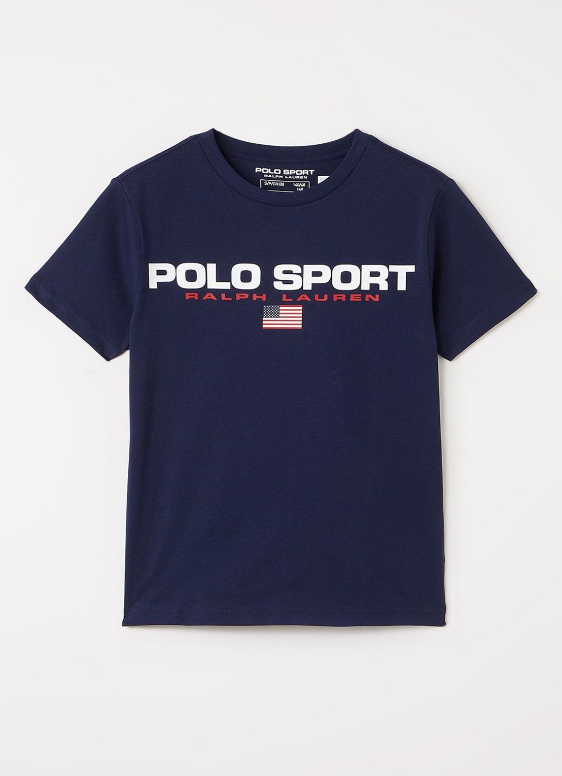 Ralph Lauren T-shirt met logoprint - voorkant donkerblauw