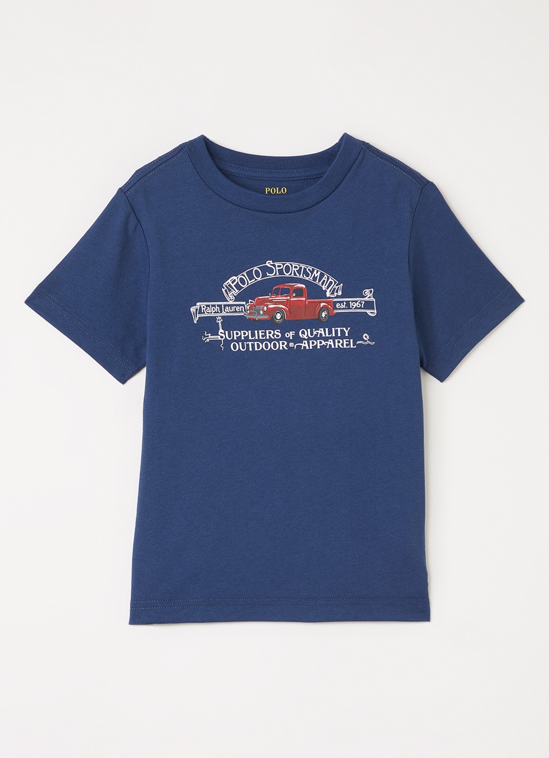 Ralph Lauren T-shirt met logoprint - voorkant donkerblauw