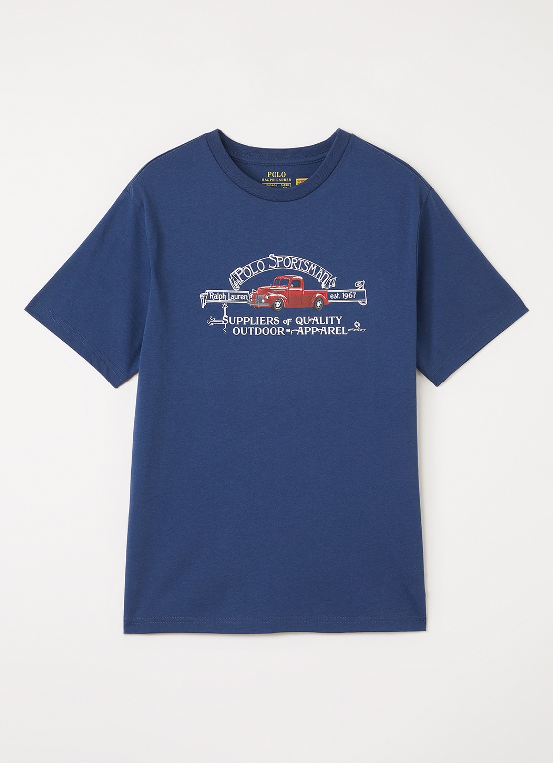 Ralph Lauren T-shirt met logoprint - voorkant 3 donkerblauw