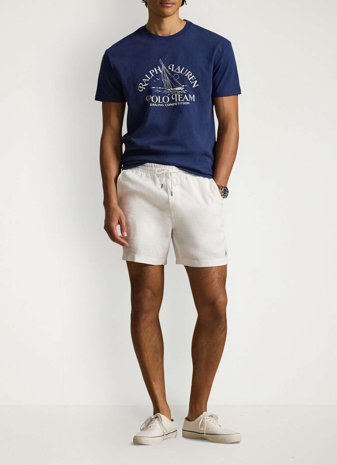 Ralph Lauren T-shirt met logoprint - voorkant 2 dark cobalt / kobaltblauw
