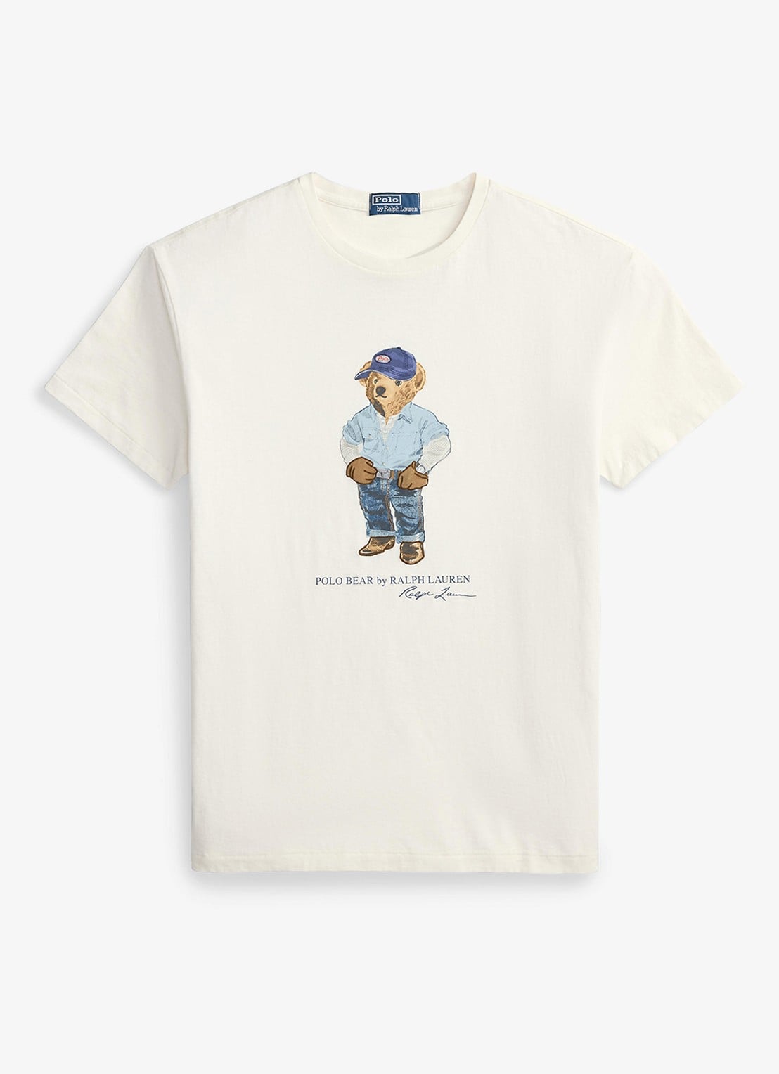 Ralph Lauren T-shirt met logoprint - voorkant 2 nevis / gebroken wit