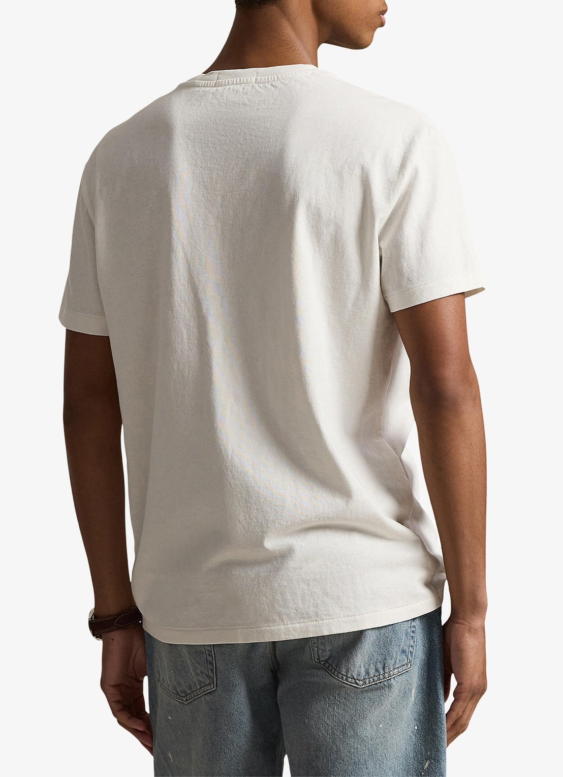 Ralph Lauren T-shirt met logoprint - achterkant 3 deckwash white / wit