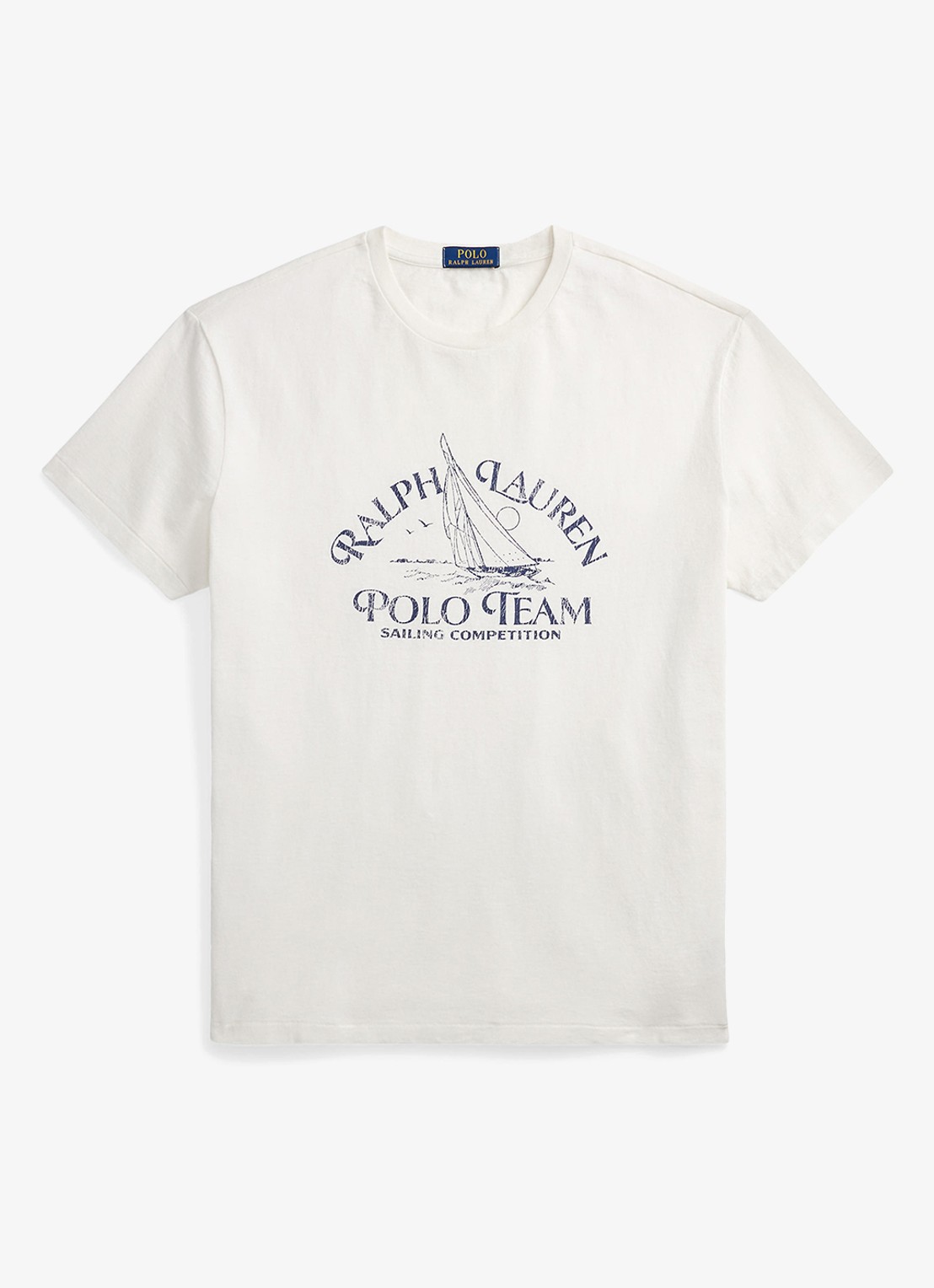 Ralph Lauren T-shirt met logoprint - voorkant deckwash white / wit