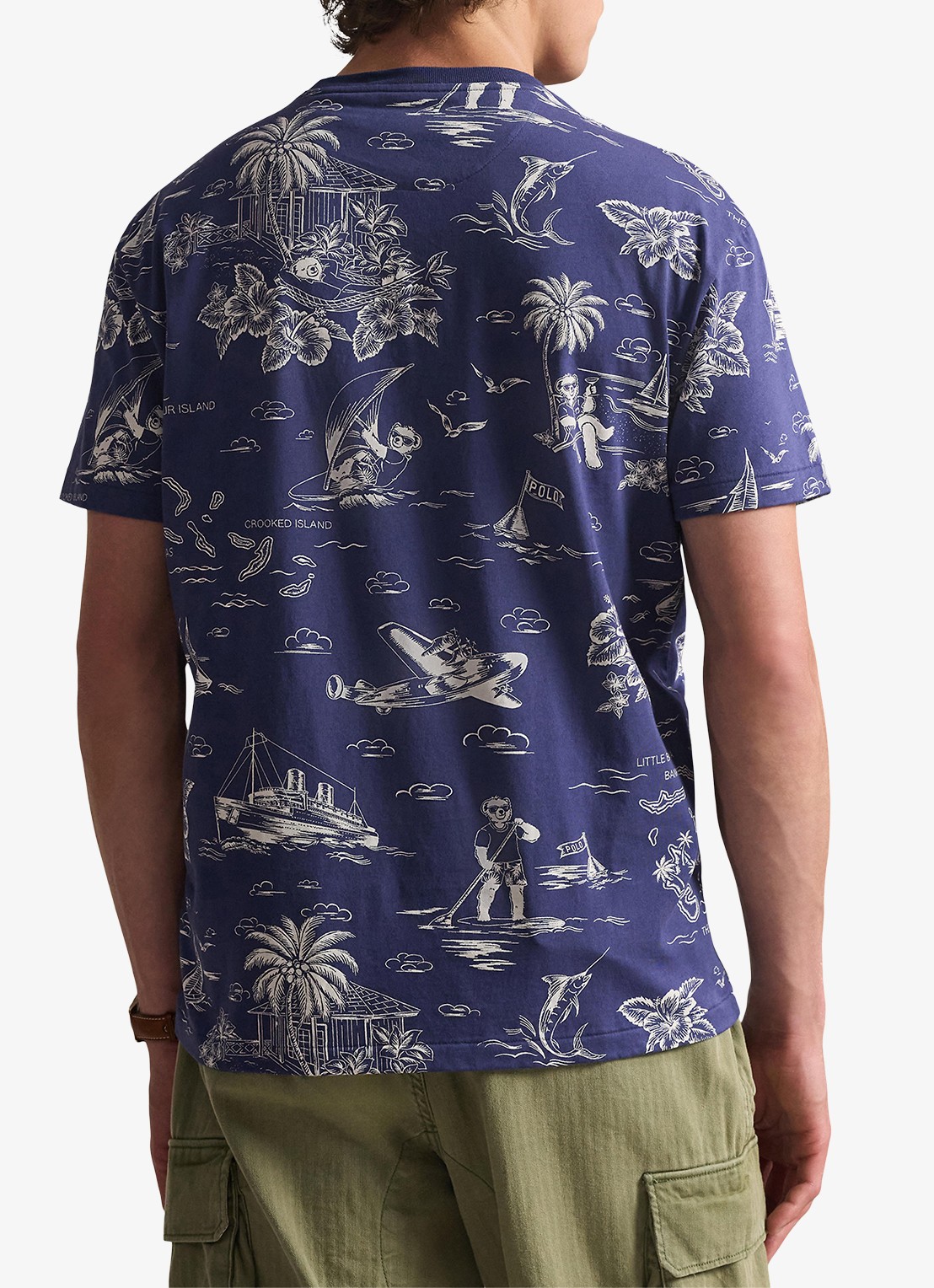 Ralph Lauren T-shirt met print en borstzak - achterkant 3 harbor island bear boathous