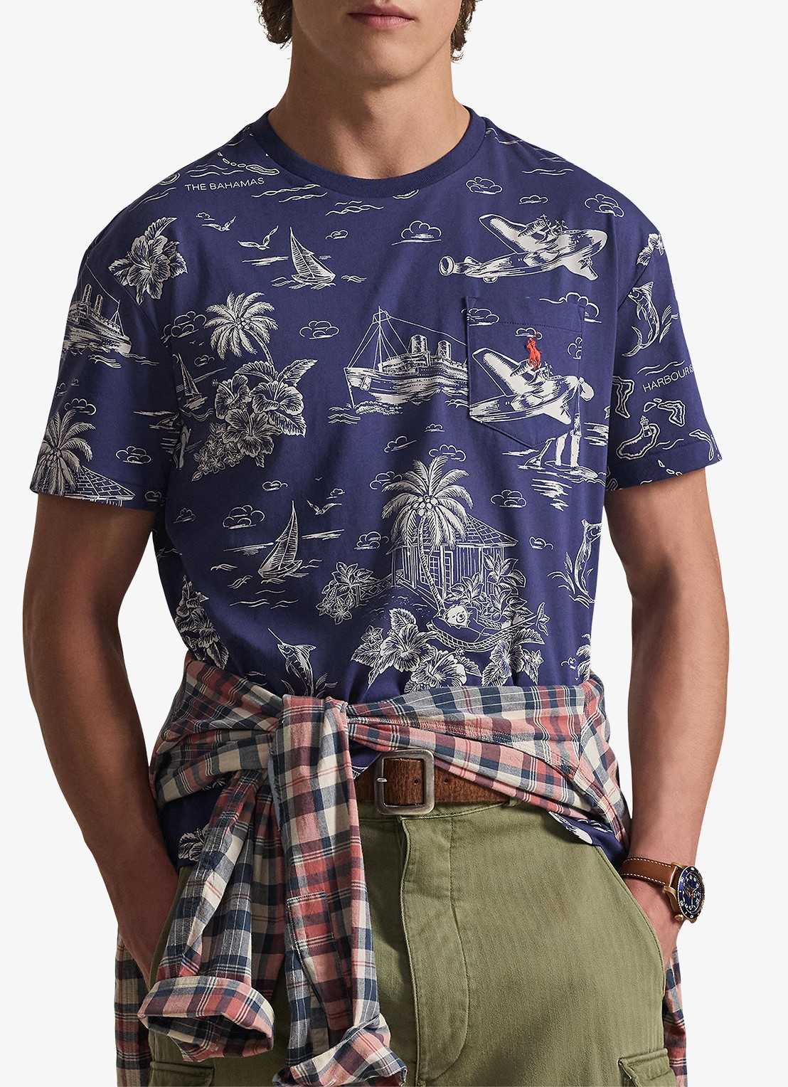Ralph Lauren T-shirt met print en borstzak - detail 4 harbor island bear boathous