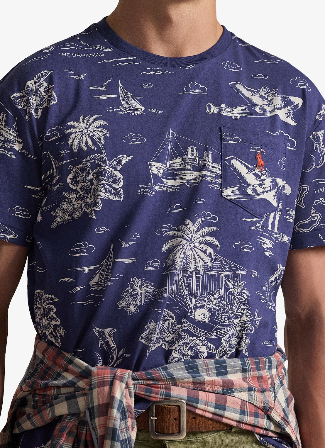 Ralph Lauren T-shirt met print en borstzak - detail 5 harbor island bear boathous