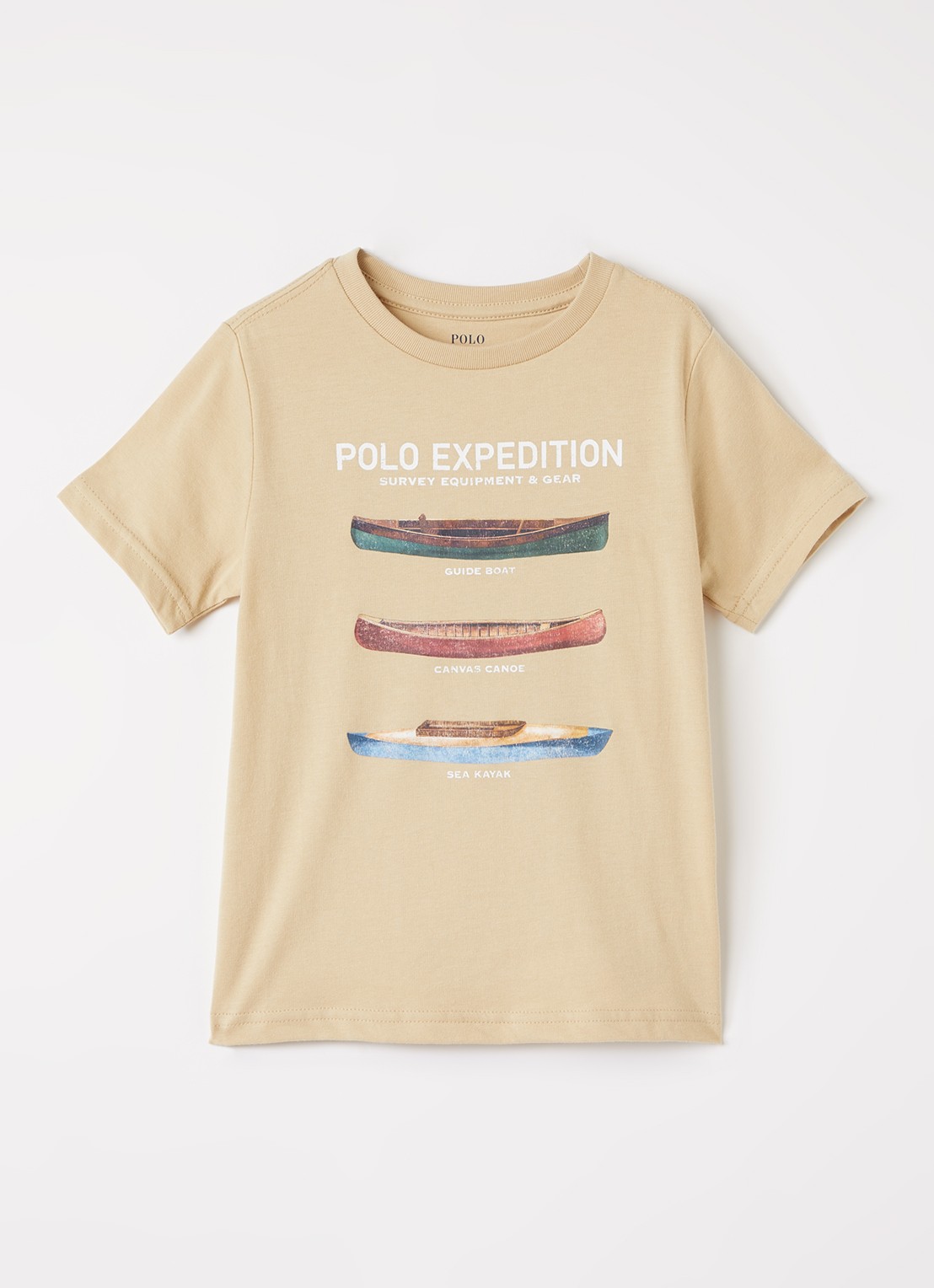 Ralph Lauren T-shirt met print  - voorkant beige