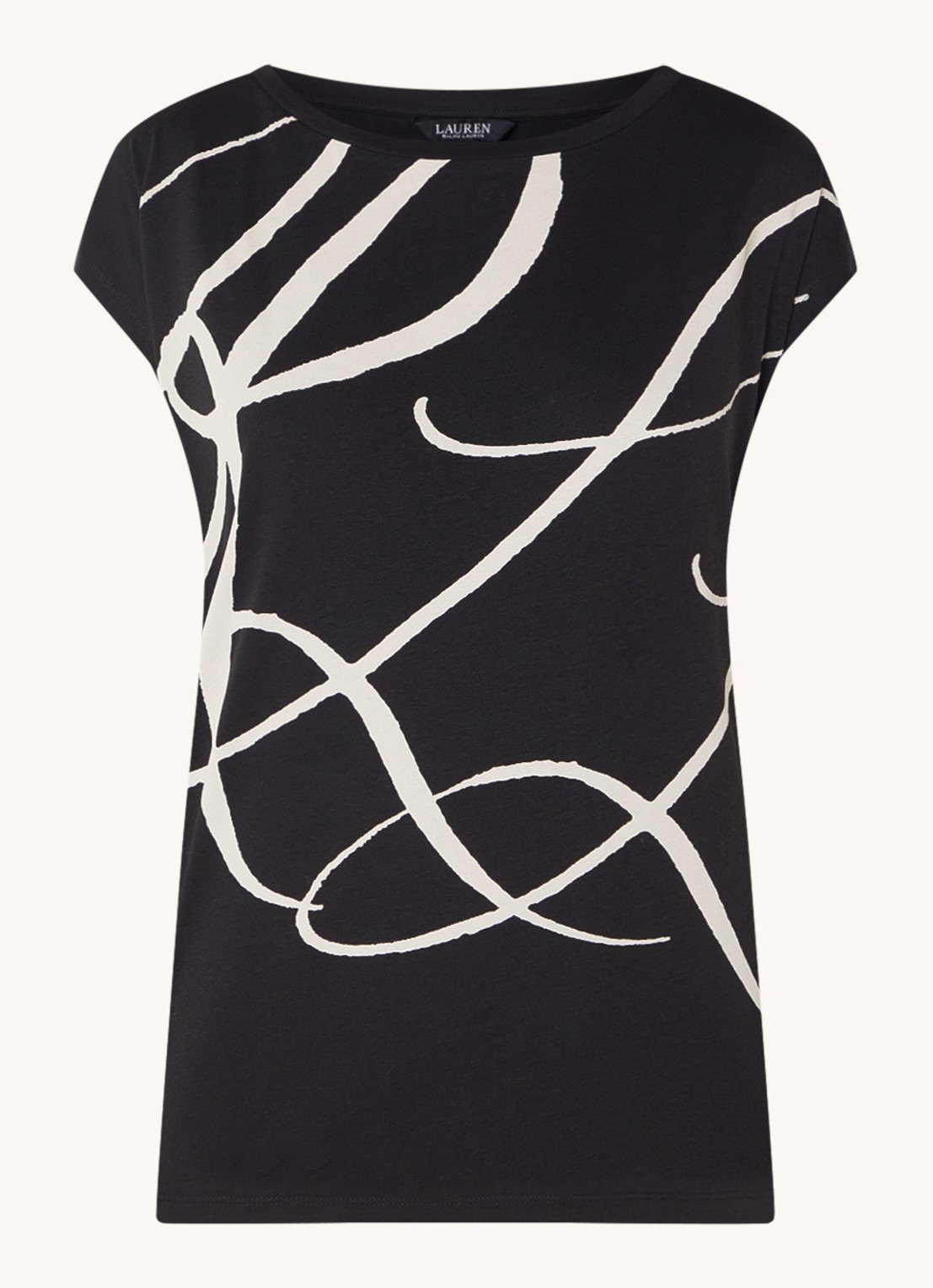 Ralph Lauren T-shirt met print - voorkant polo black / zwart