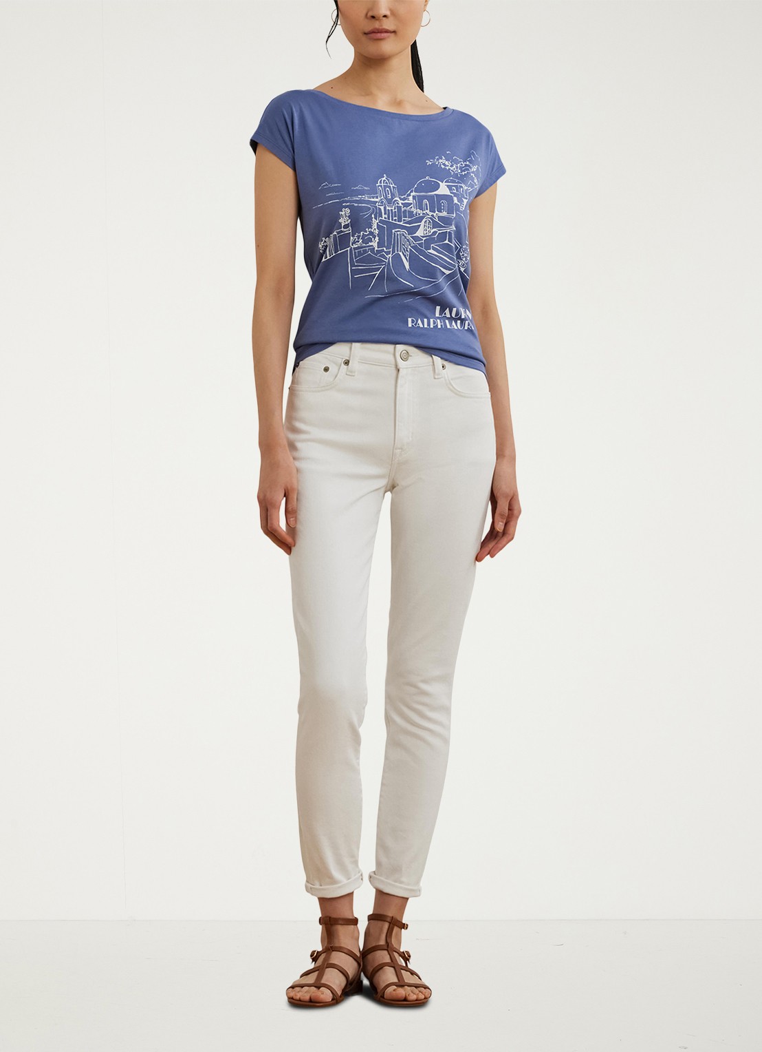 Ralph Lauren T-shirt met print - voorkant 2 blauw