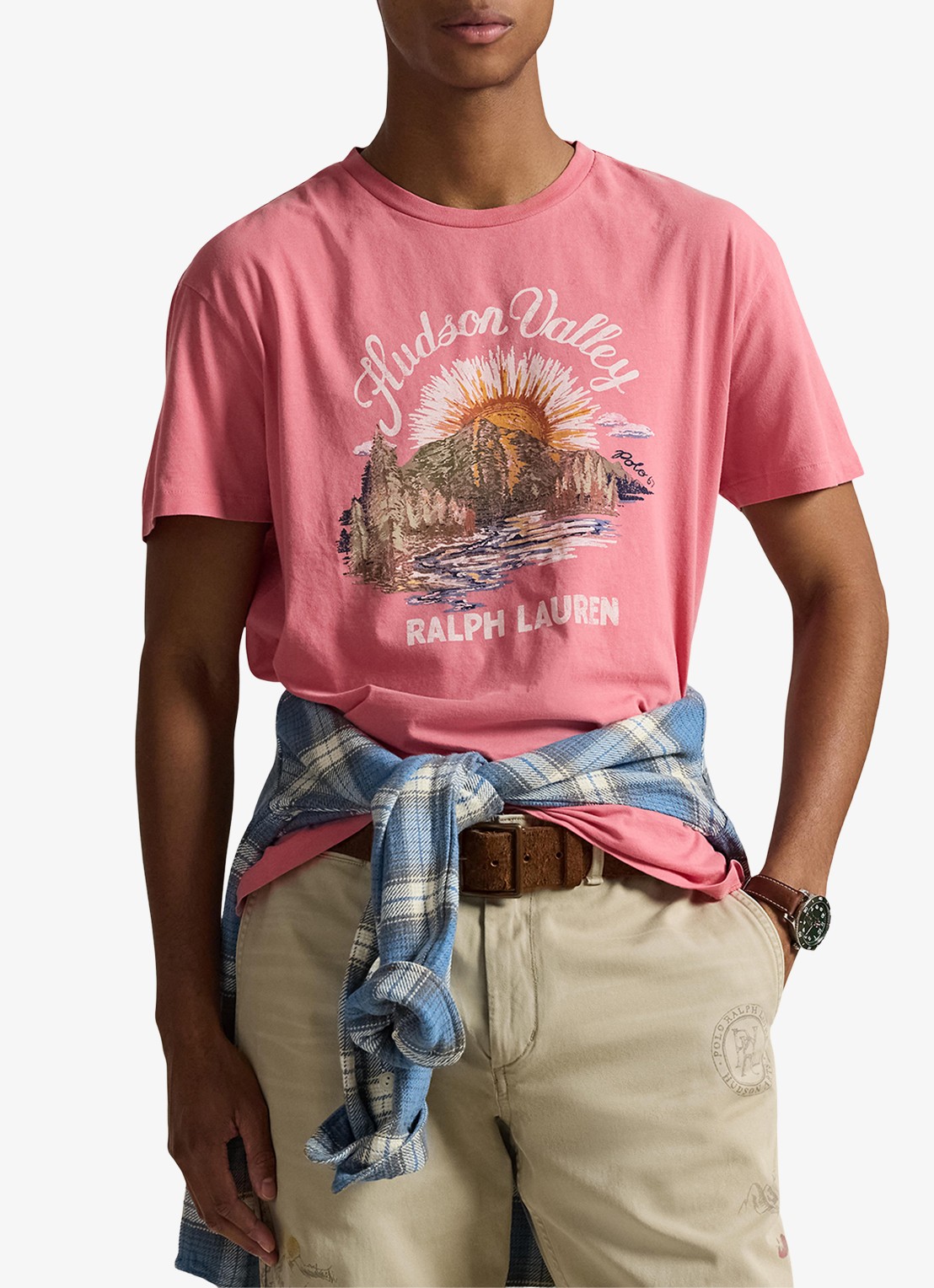 Ralph Lauren T-shirt met print - detail red sky / koraal
