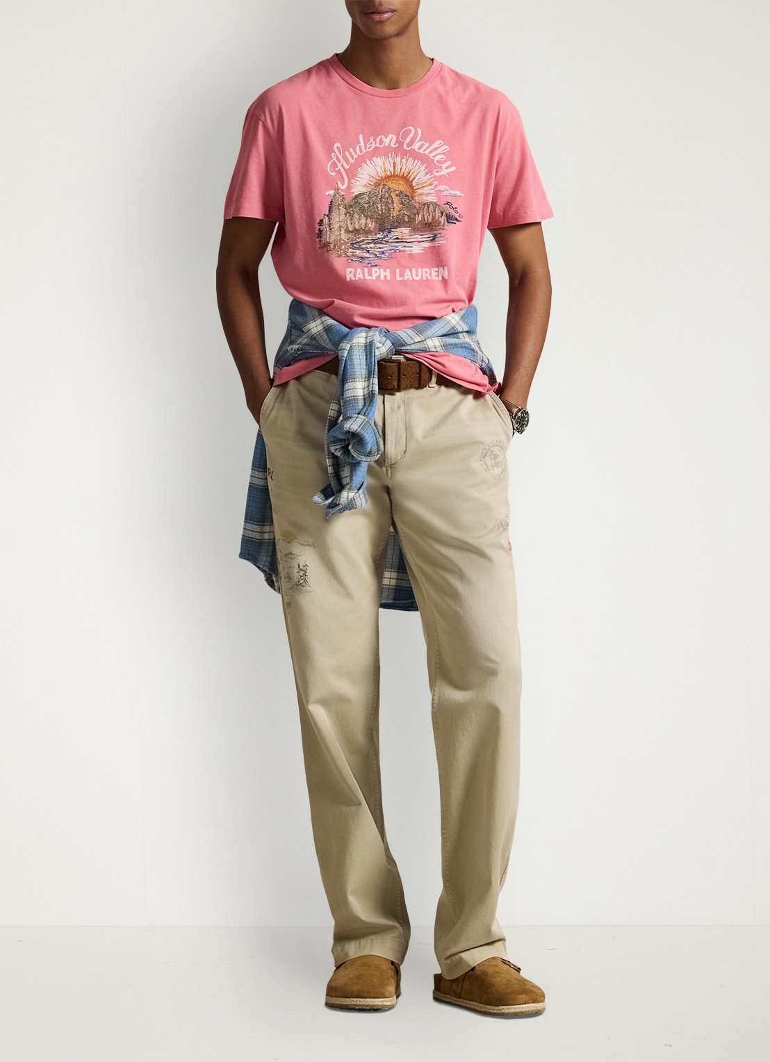 Ralph Lauren T-shirt met print - voorkant 5 red sky / koraal
