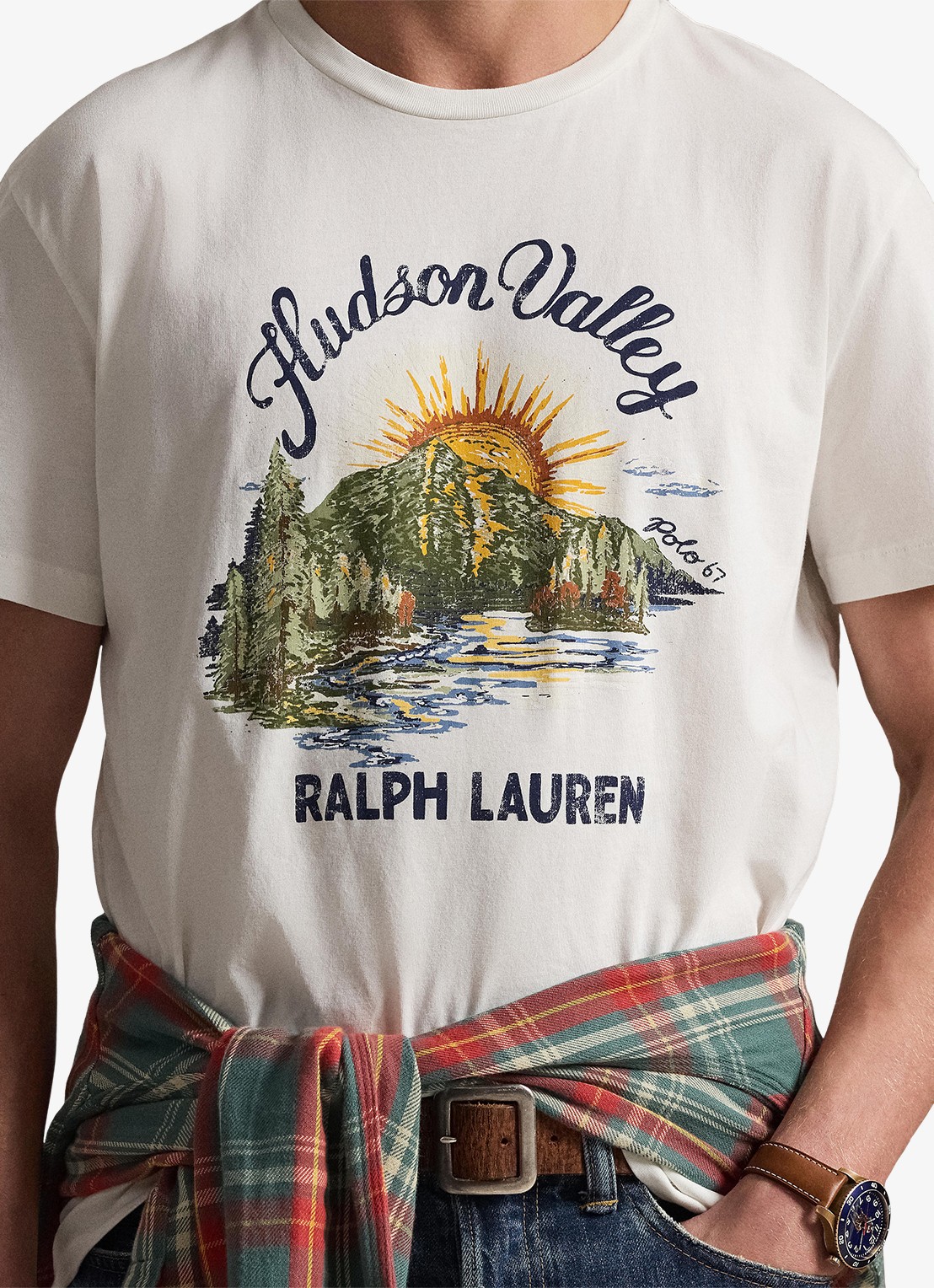 Ralph Lauren T-shirt met print - detail 5 deckwash white / wit