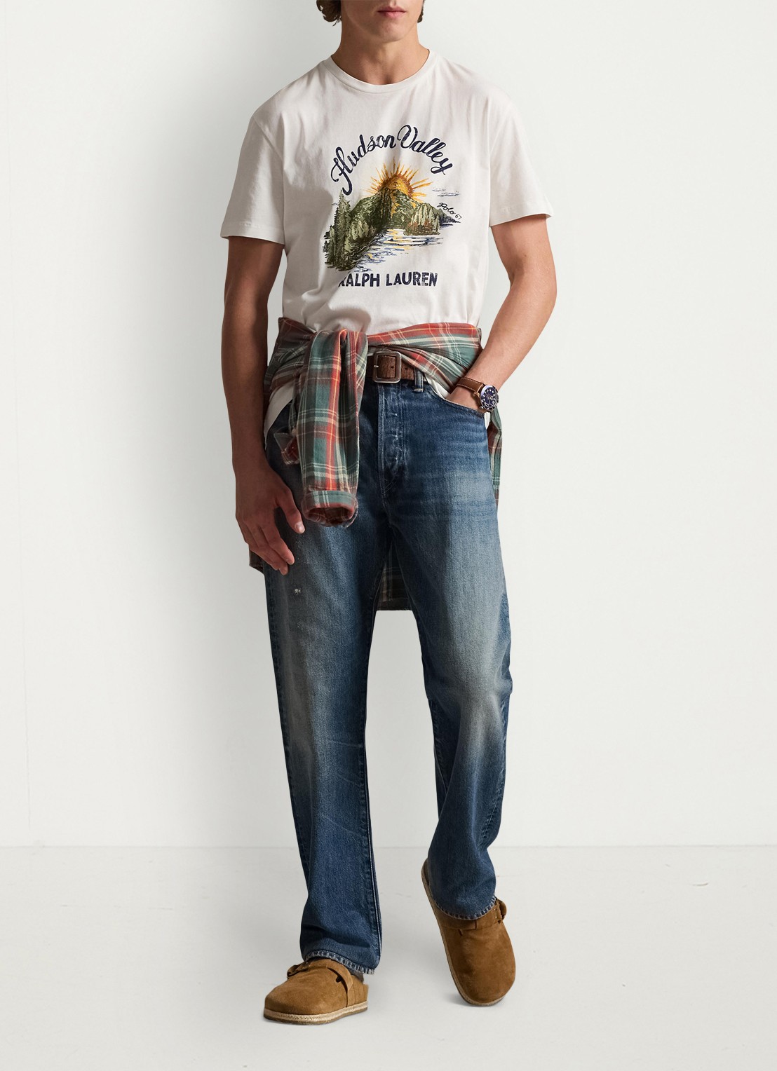 Ralph Lauren T-shirt met print - voorkant 2 deckwash white / wit