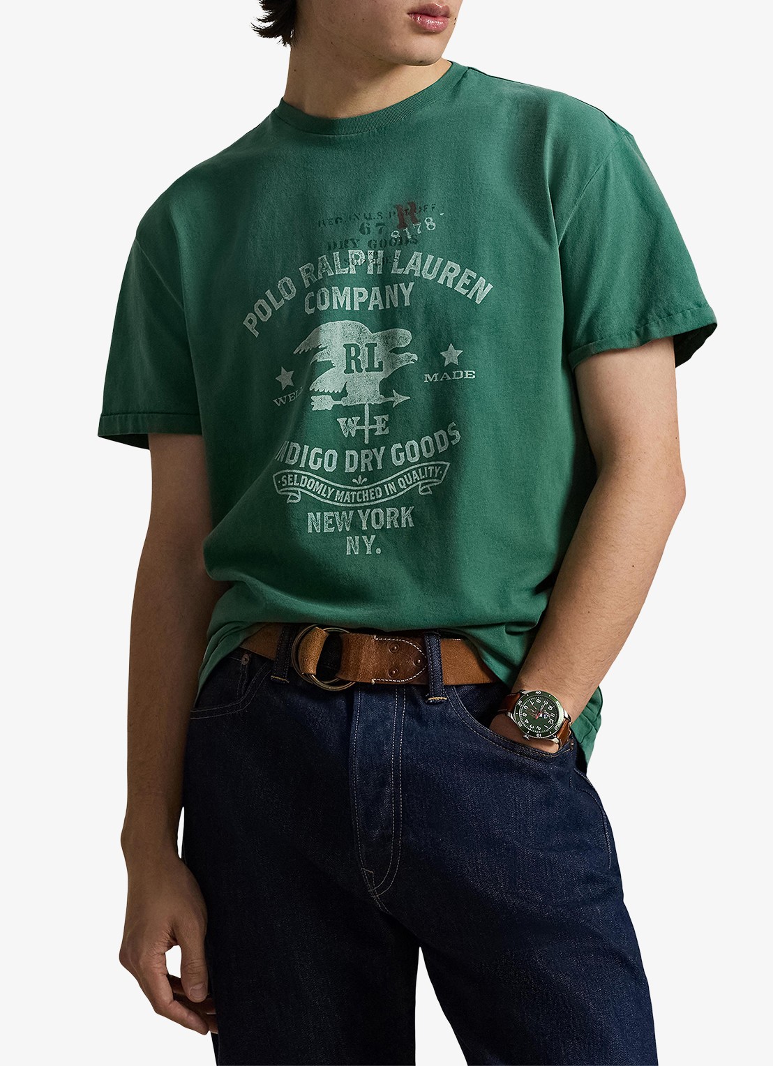 Ralph Lauren T-shirt met print - detail 4 antique green-2xrt