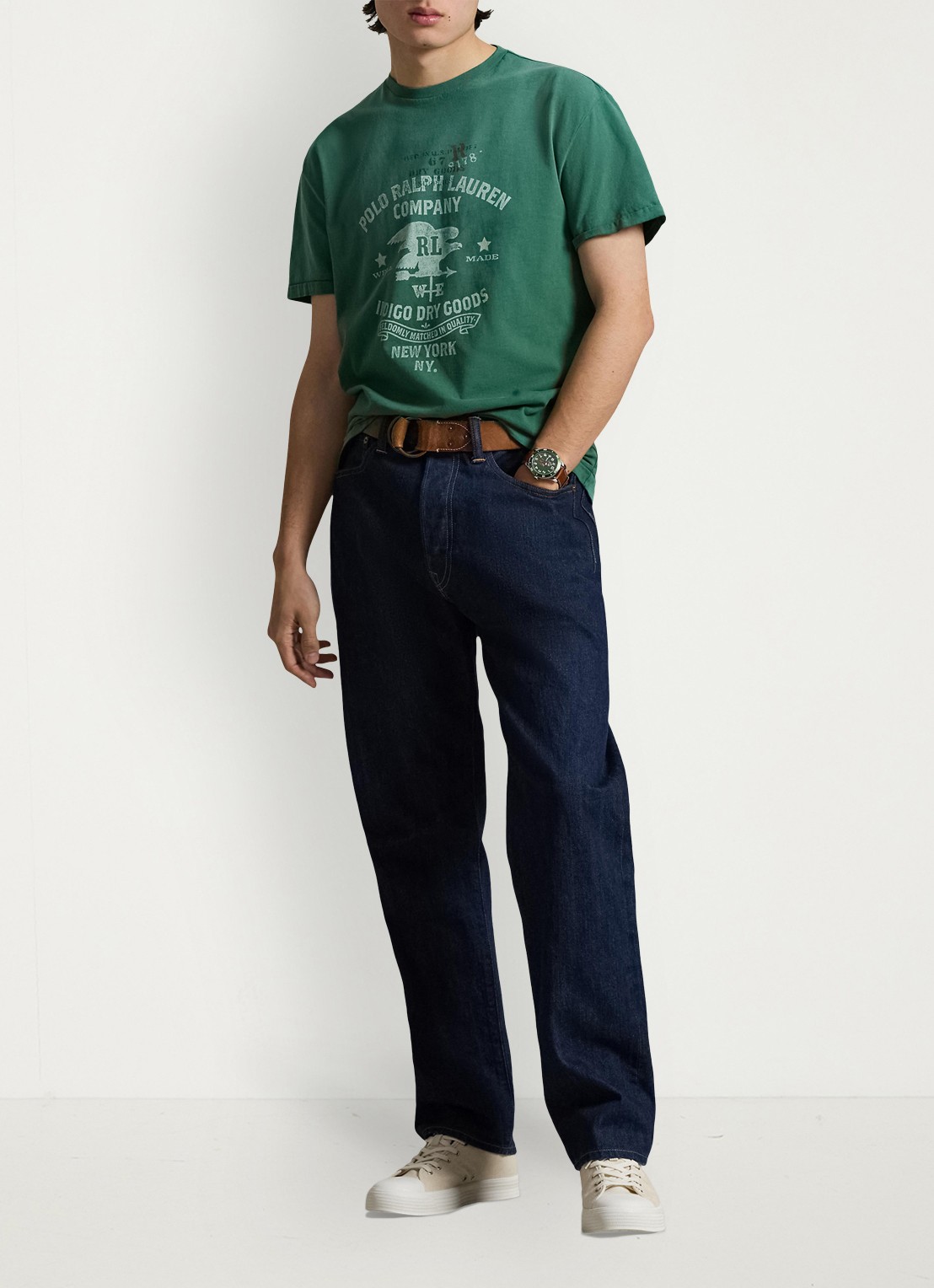 Ralph Lauren T-shirt met print - voorkant 2 antique green-2xrt