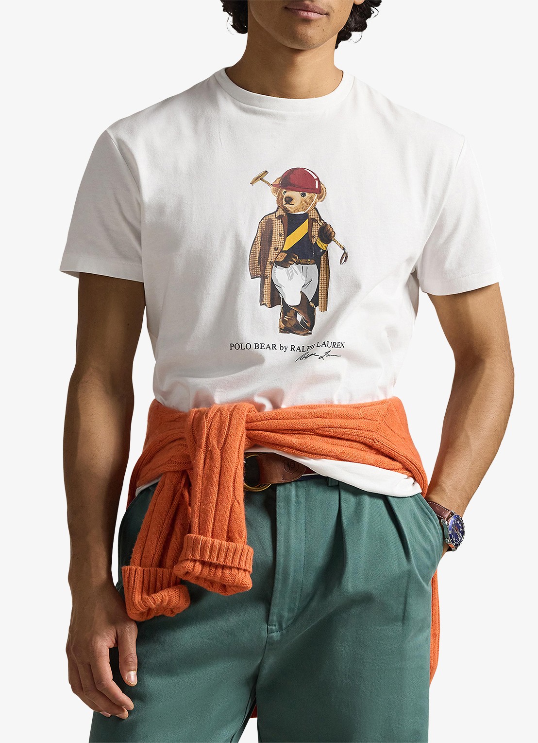 Ralph Lauren T-shirt met print - detail 4 white society / wit