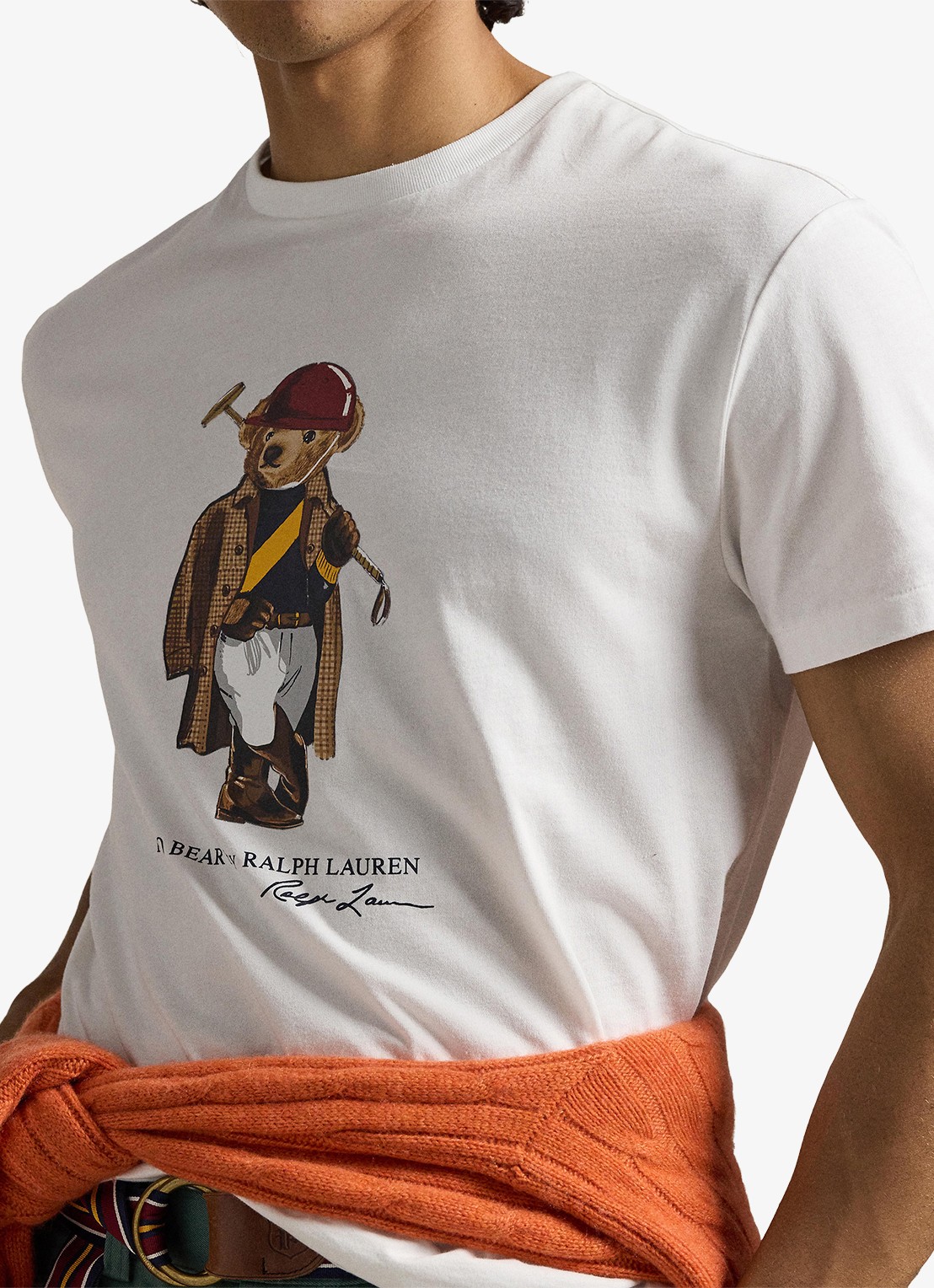 Ralph Lauren T-shirt met print - detail 5 white society / wit