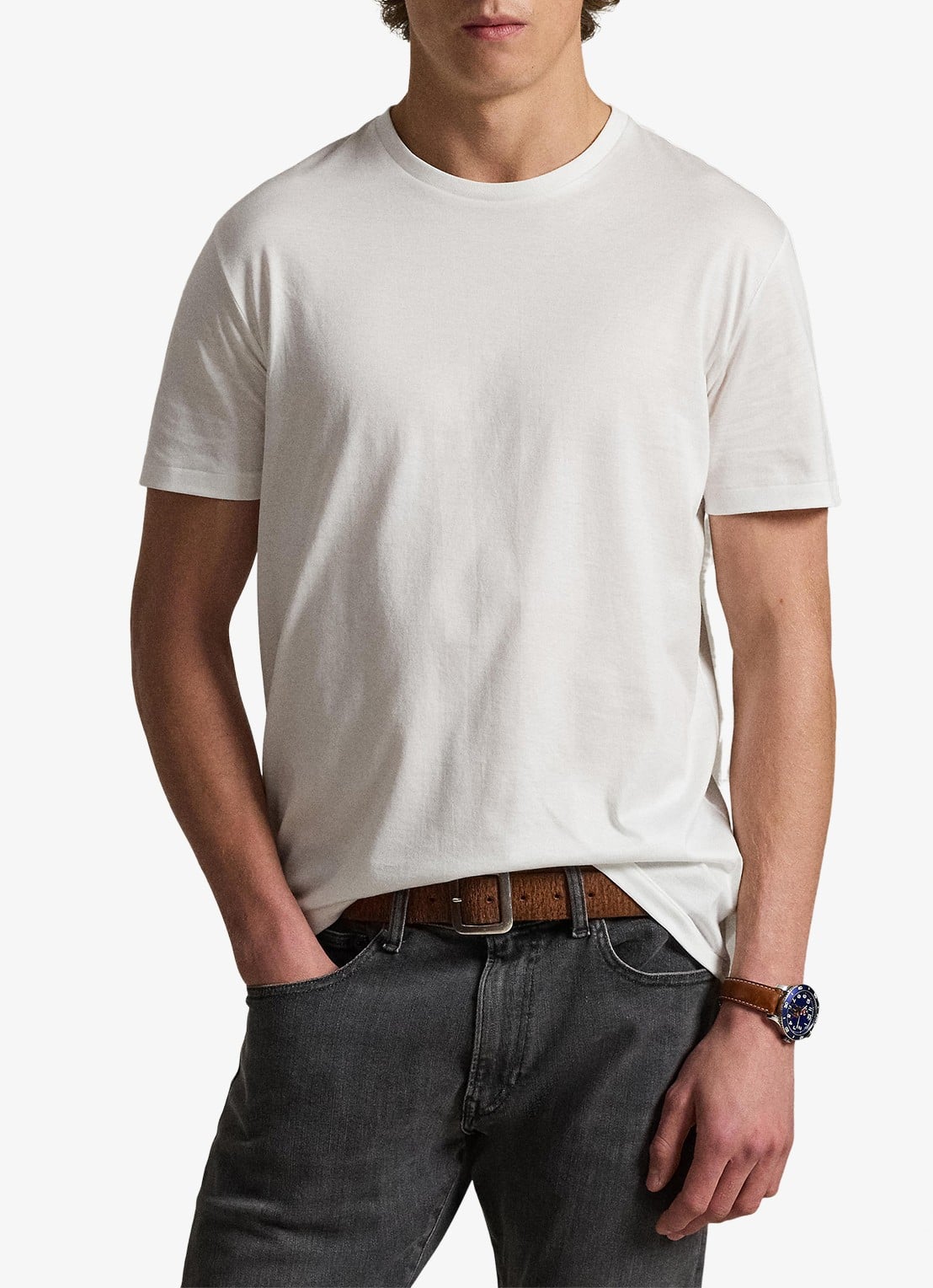Ralph Lauren T-shirt met ronde hals - voorkant 2 white / wit