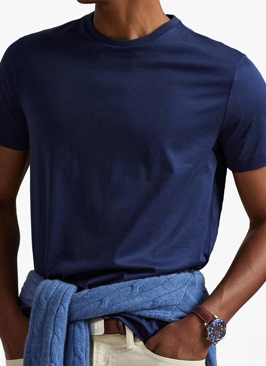 Ralph Lauren T-shirt met ronde hals - detail 2 donkerblauw