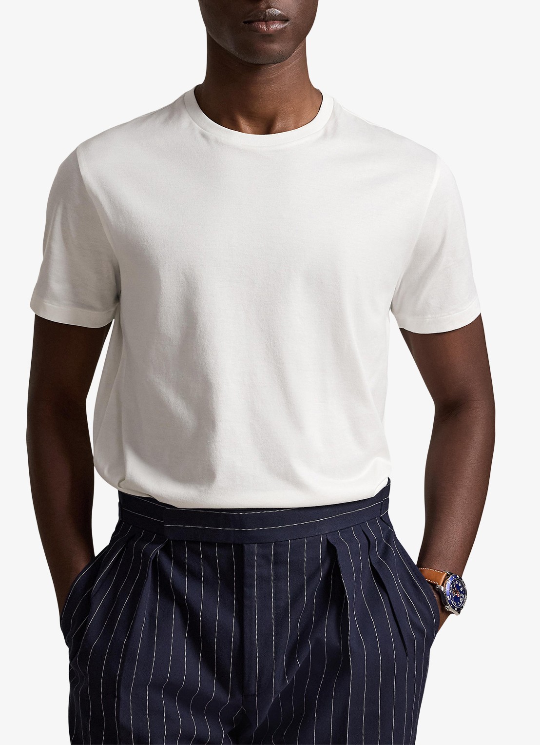 Ralph Lauren T-shirt met ronde hals - detail white / wit