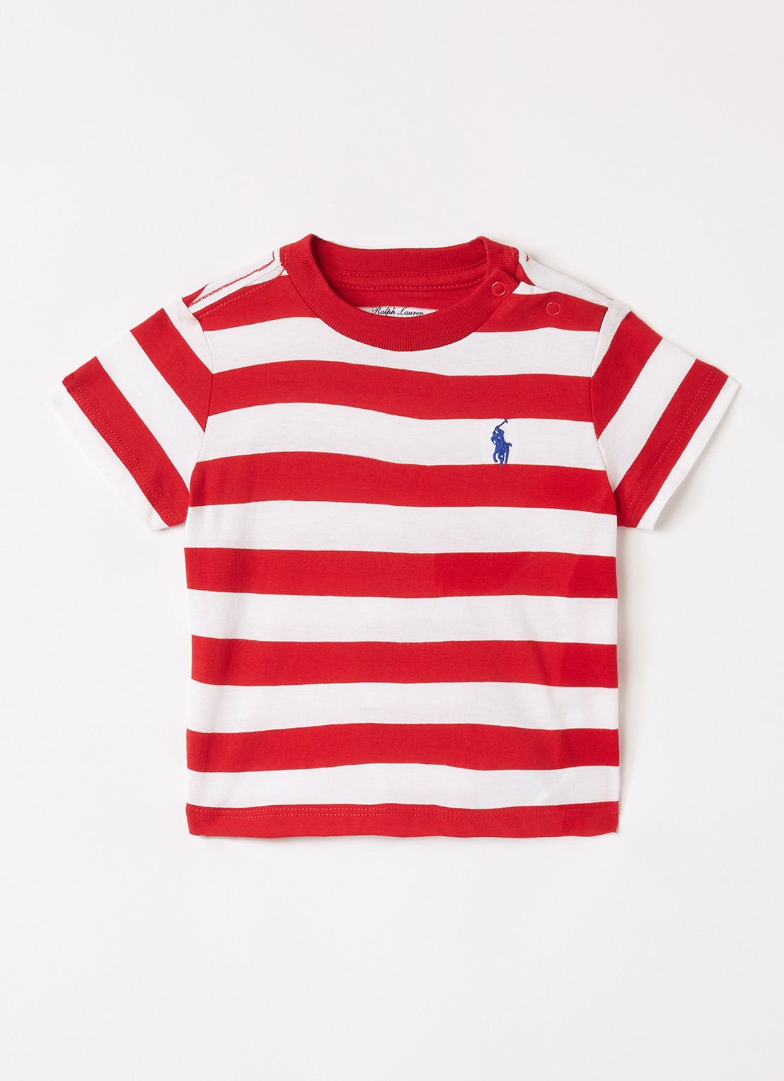 Ralph Lauren T-shirt met streepprint - voorkant rood