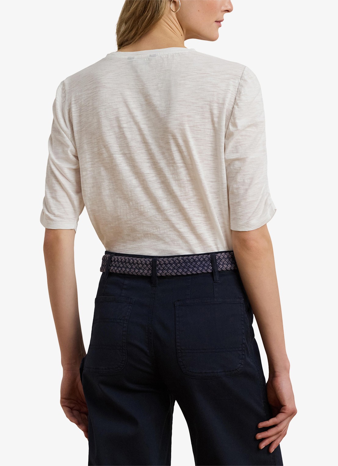 Ralph Lauren T-shirt met stretch - achterkant wit