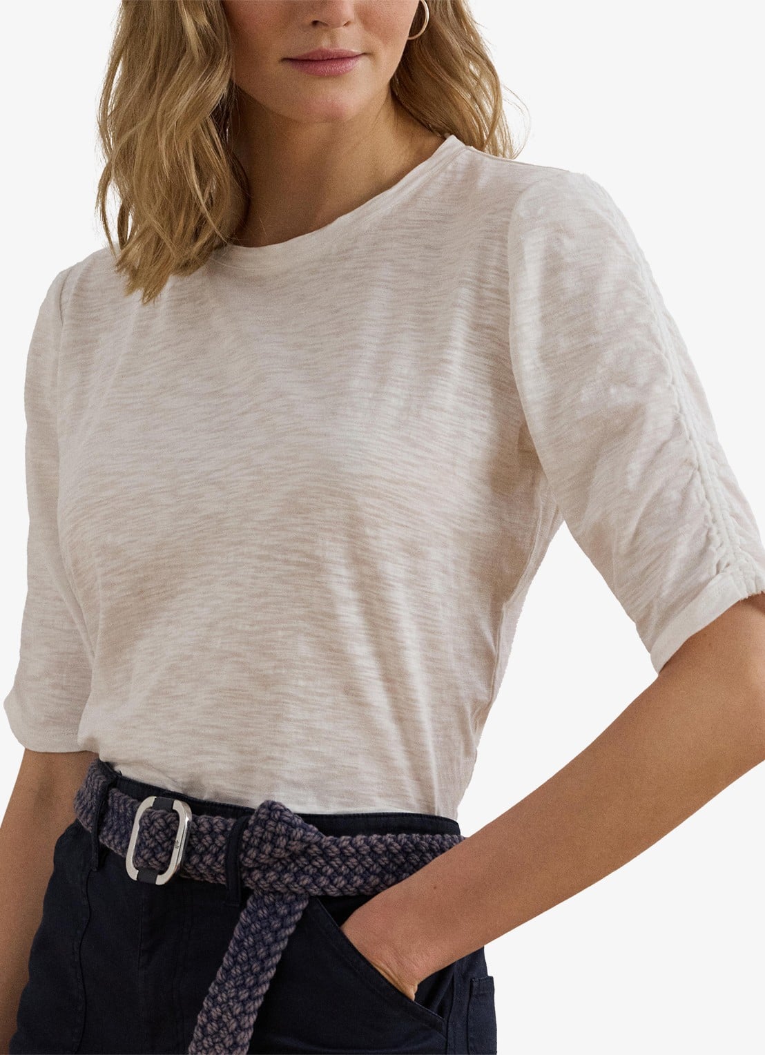Ralph Lauren T-shirt met stretch - detail 3 wit