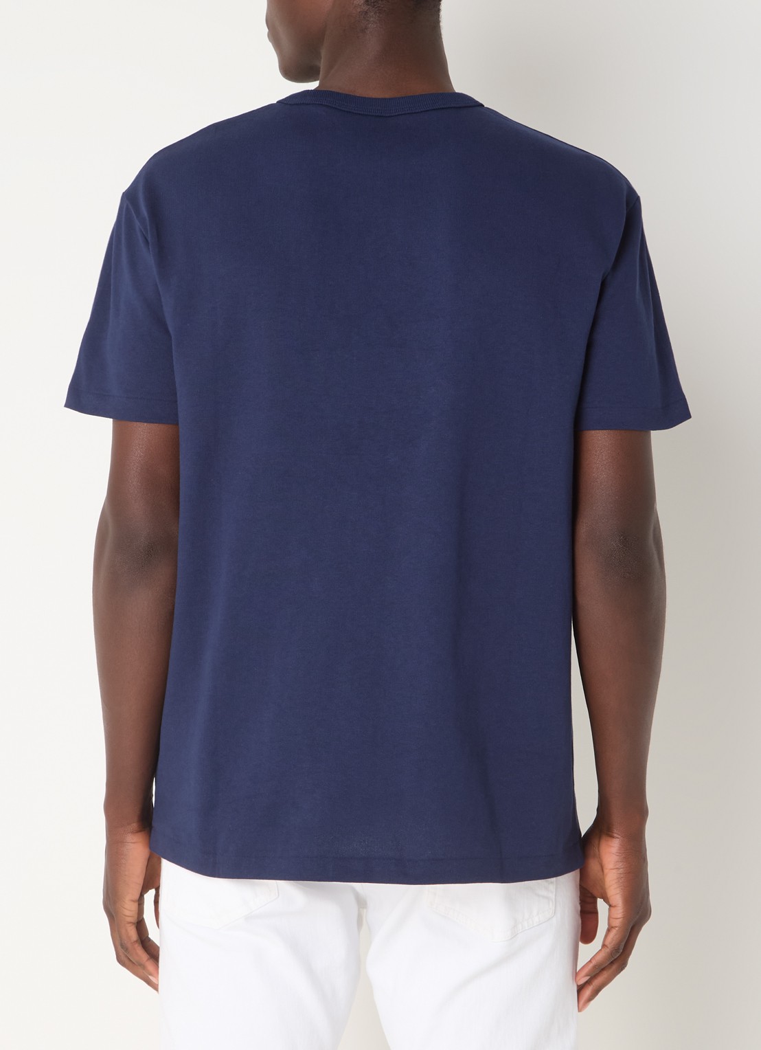 Ralph Lauren T-shirt van jersey met logoborduring  - achterkant newport navy / blauw