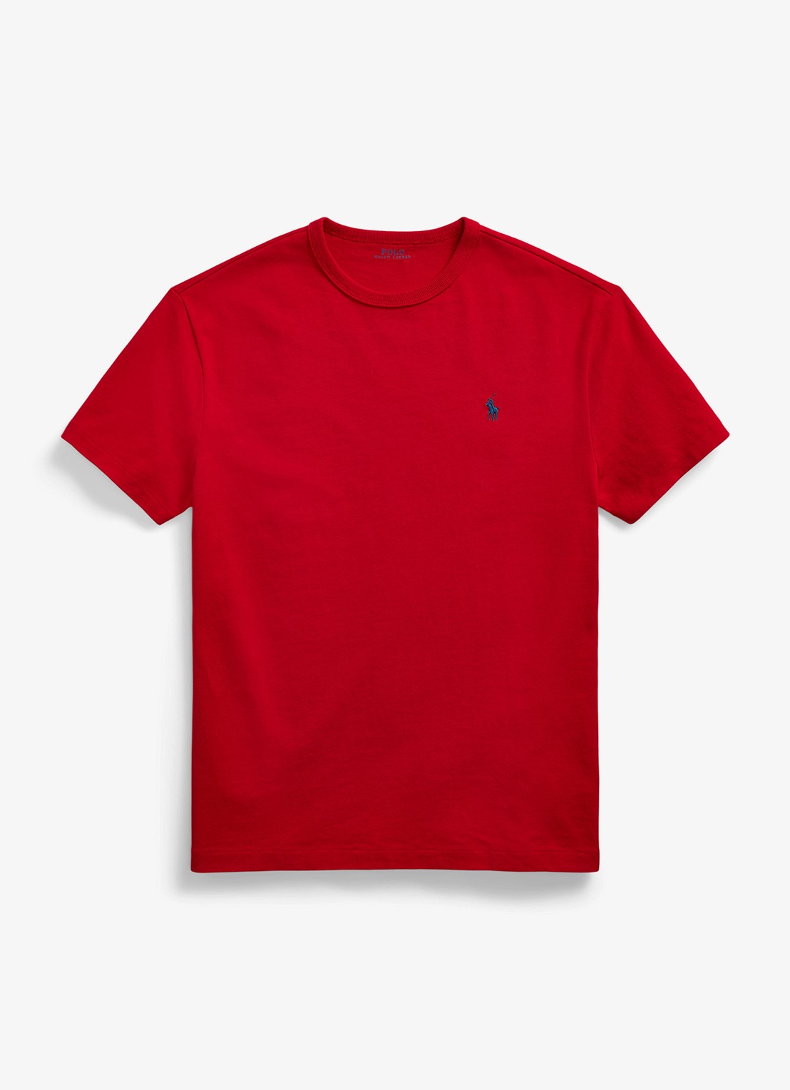 Ralph Lauren T-shirt van jersey met logoborduring  - voorkant 4 rl 2000 red / rood