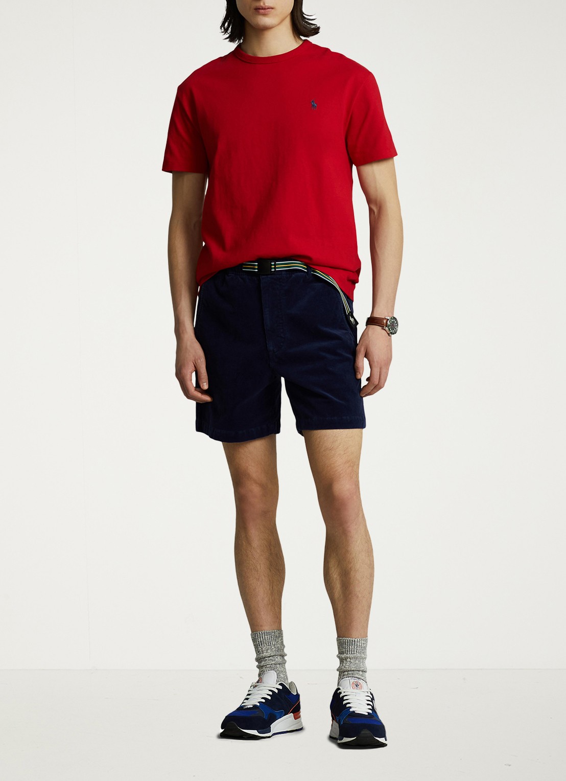 Ralph Lauren T-shirt van jersey met logoborduring  - voorkant 5 rl 2000 red / rood