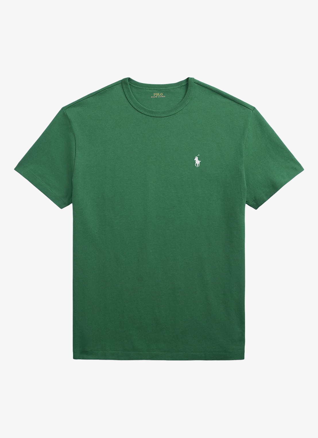 Ralph Lauren T-shirt van jersey met logoborduring  - voorkant 3 antique green / groen
