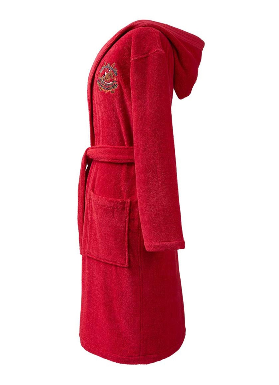Ralph Lauren Taber badjas met logoborduring - unisex - detail rood