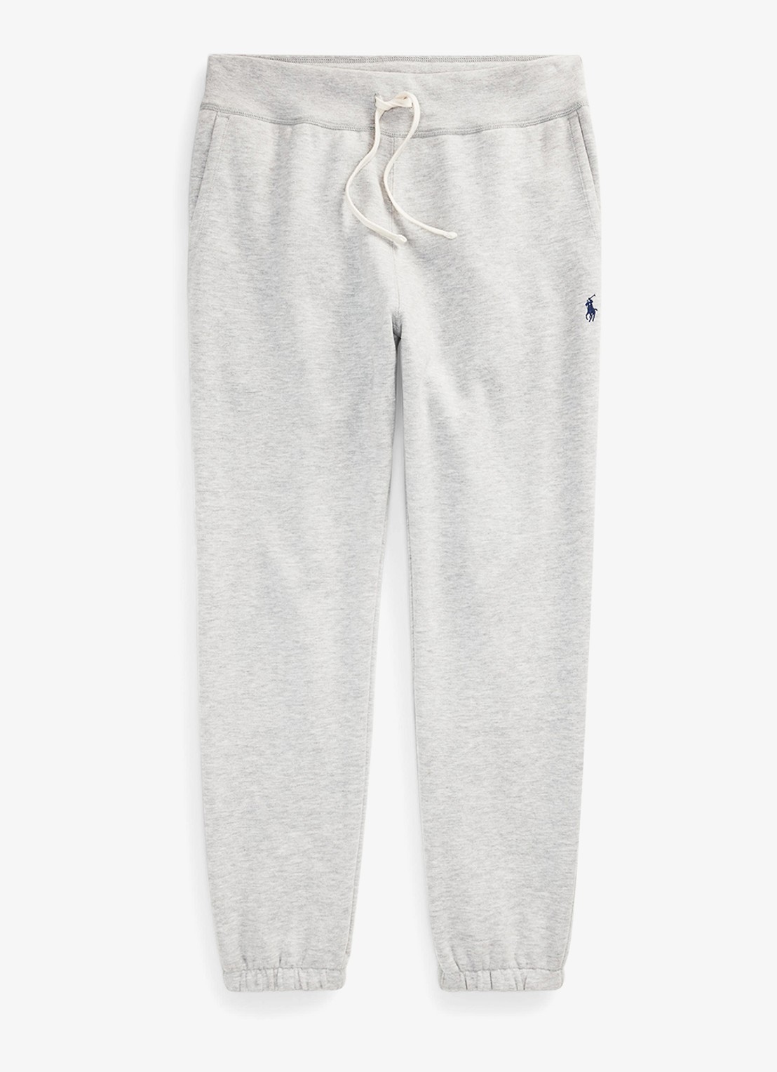 Ralph Lauren Tapered fit cropped joggingbroek met logoborduring - voorkant 2 andover heather / grijs