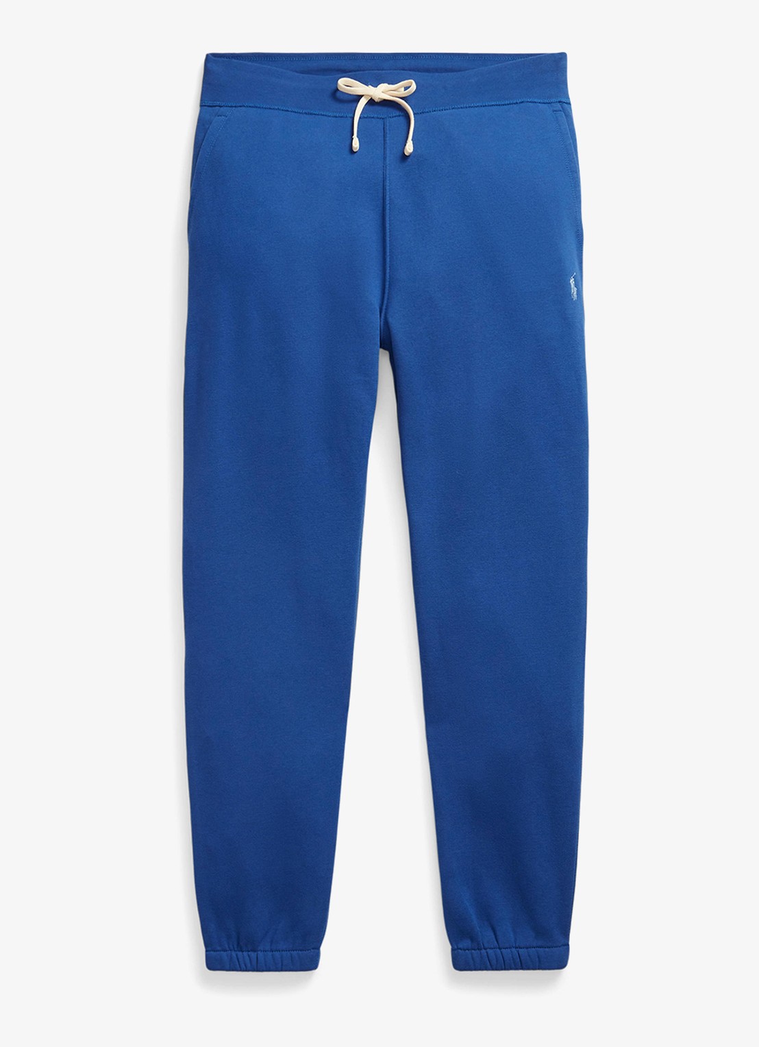 Ralph Lauren Tapered fit cropped joggingbroek met logoborduring - voorkant 4 blue yacht / blauw