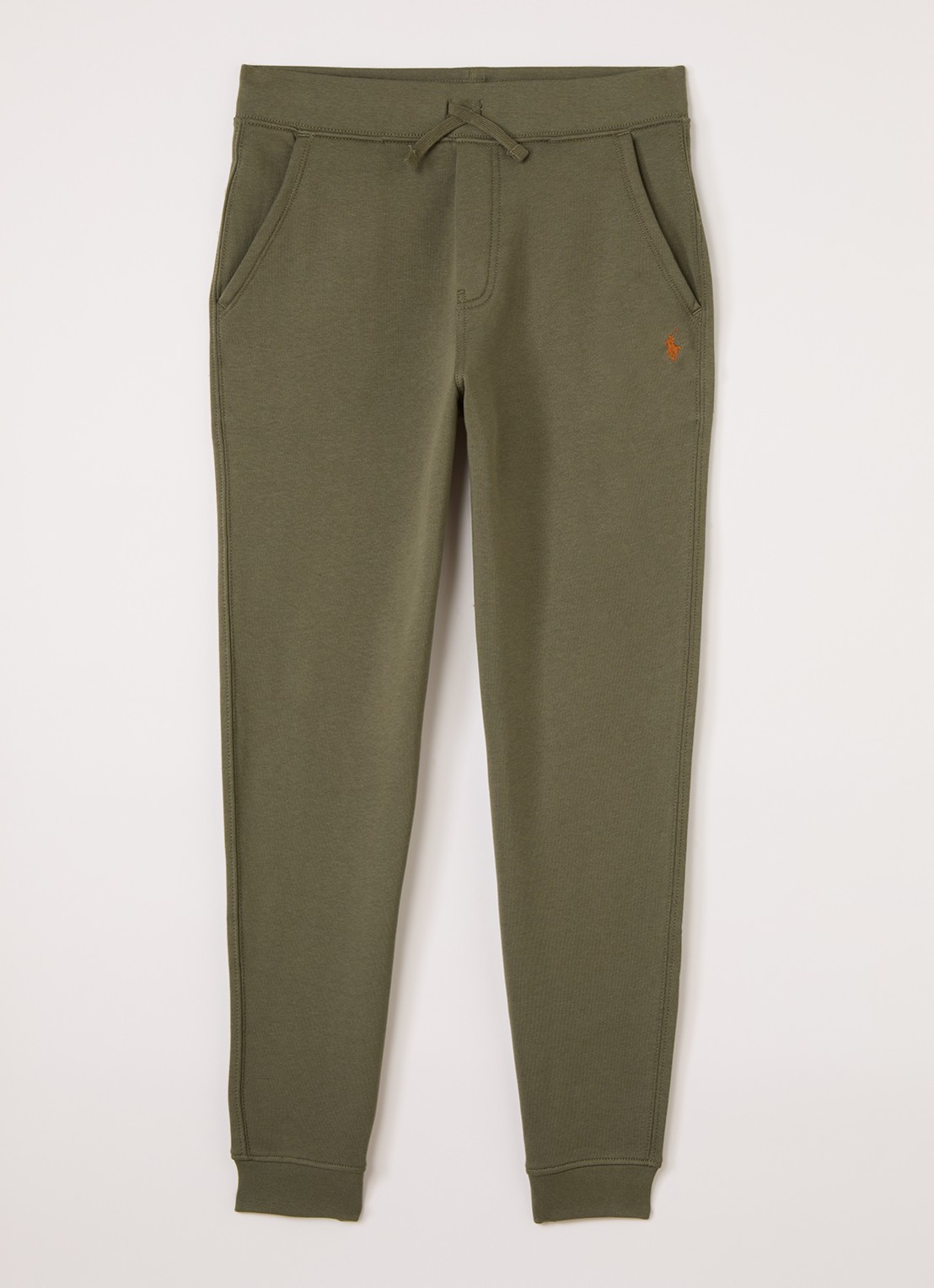 Ralph Lauren Tapered fit joggingbroek met logo - voorkant 2 olijfgroen