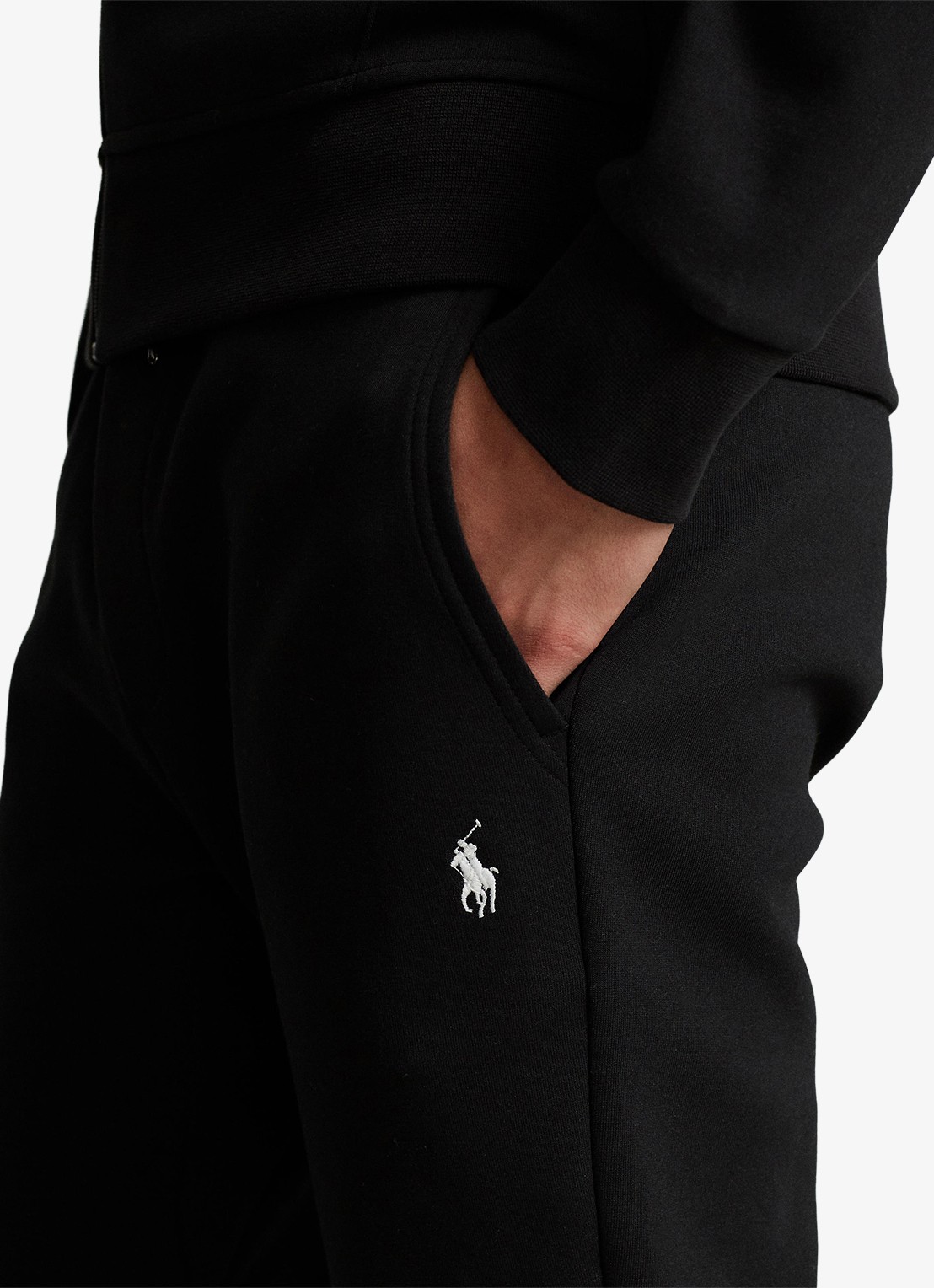 Ralph Lauren Tapered fit joggingbroek met logoborduring - detail 2 polo black / zwart