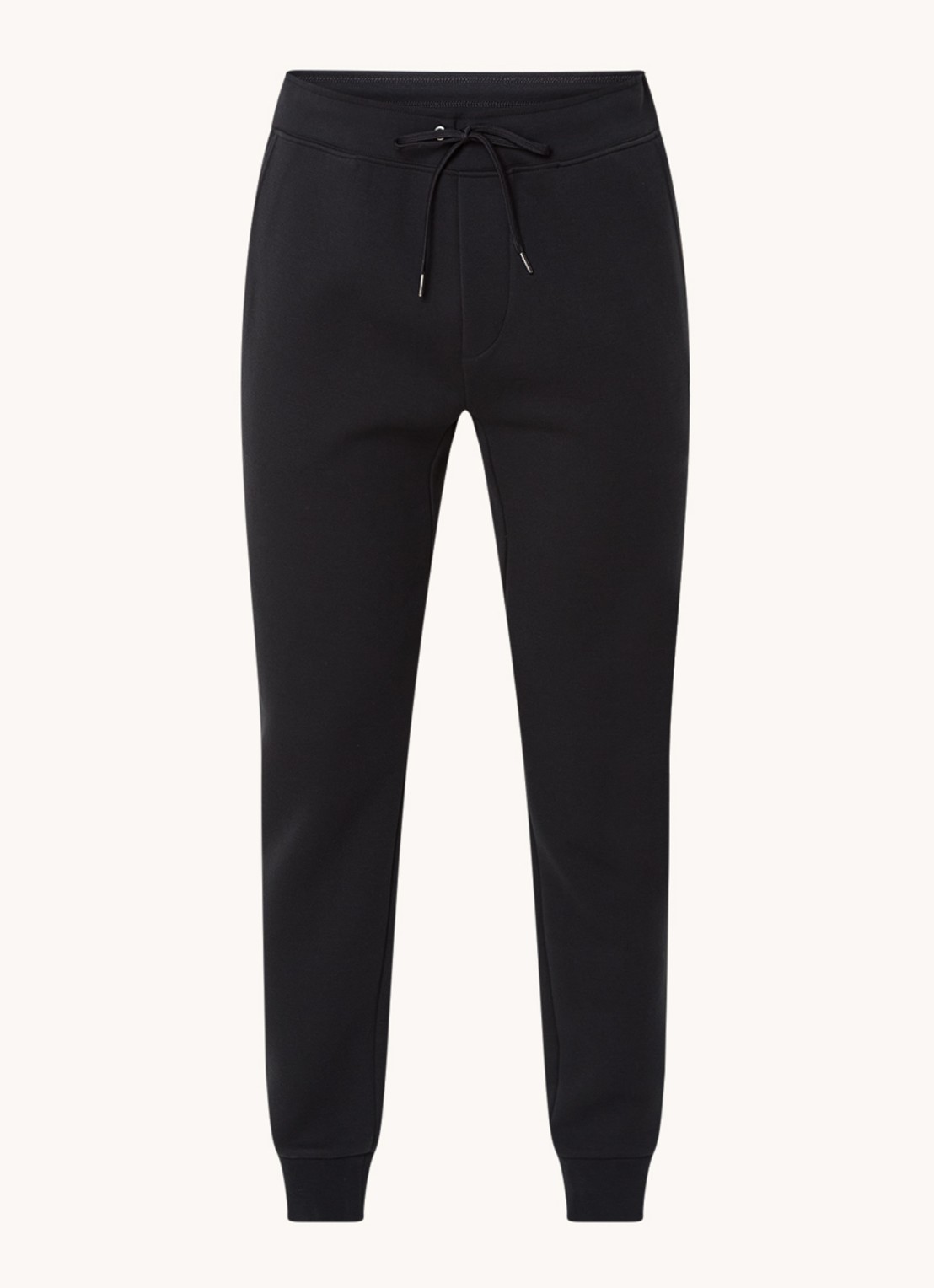 Ralph Lauren Tapered fit joggingbroek met logoborduring - voorkant 7 polo black / zwart
