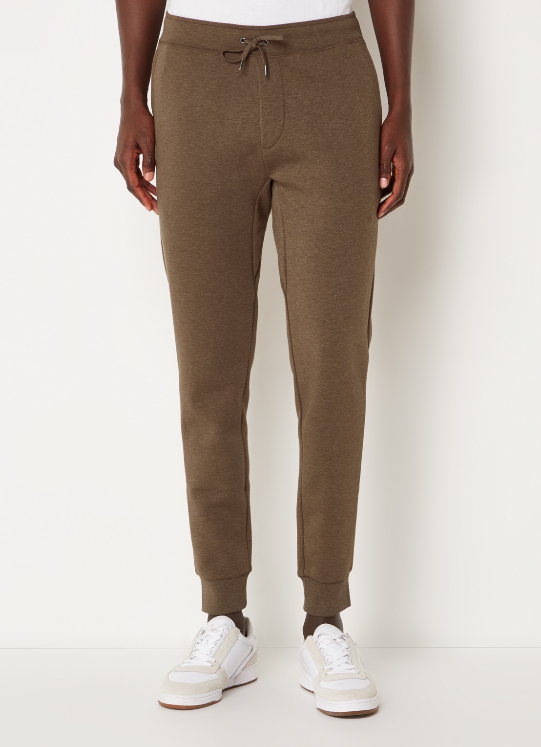 Ralph Lauren Tapered fit joggingbroek met logoborduring - detail cedar heather / bruin