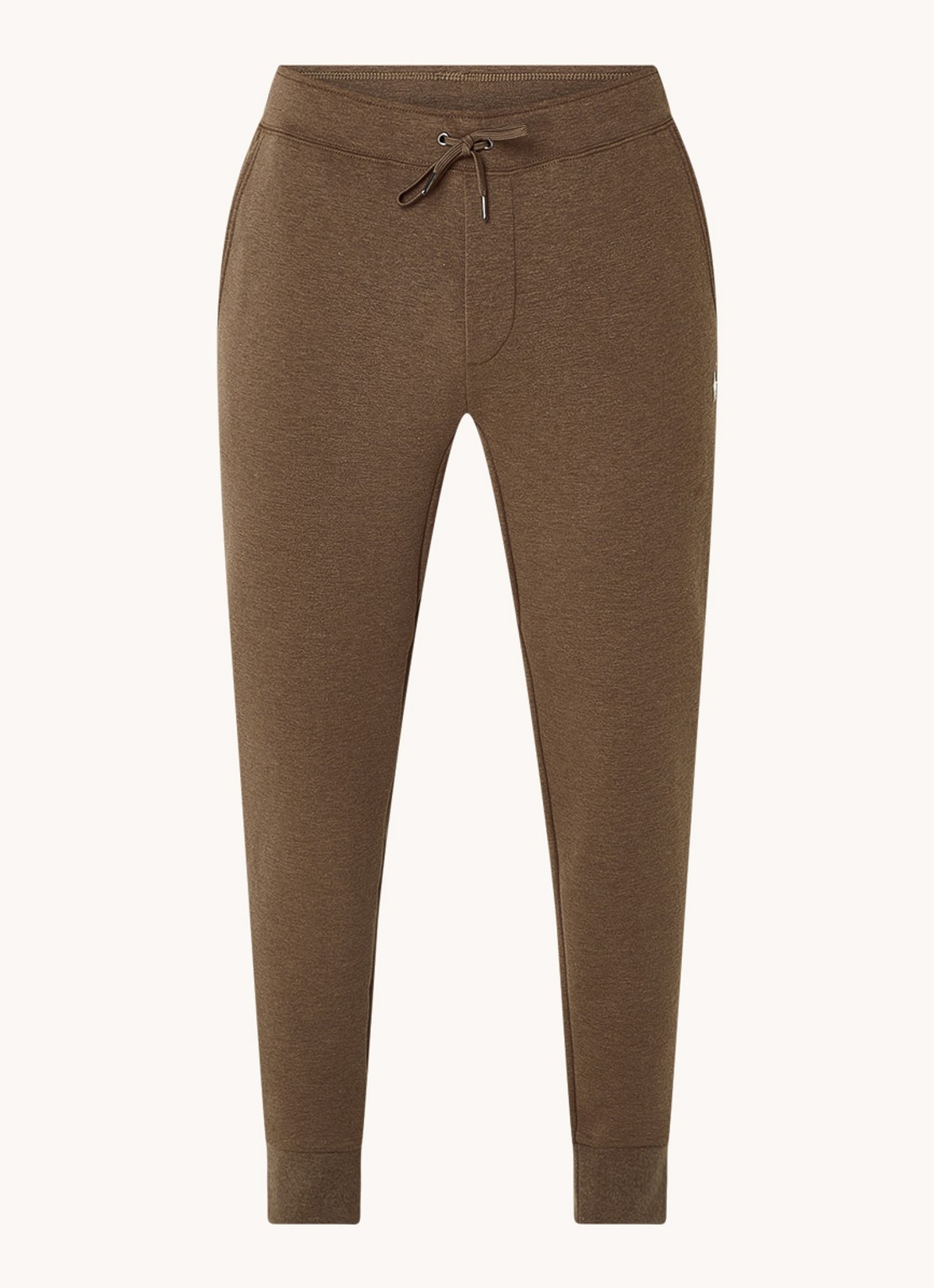 Ralph Lauren Tapered fit joggingbroek met logoborduring - voorkant 3 cedar heather / bruin