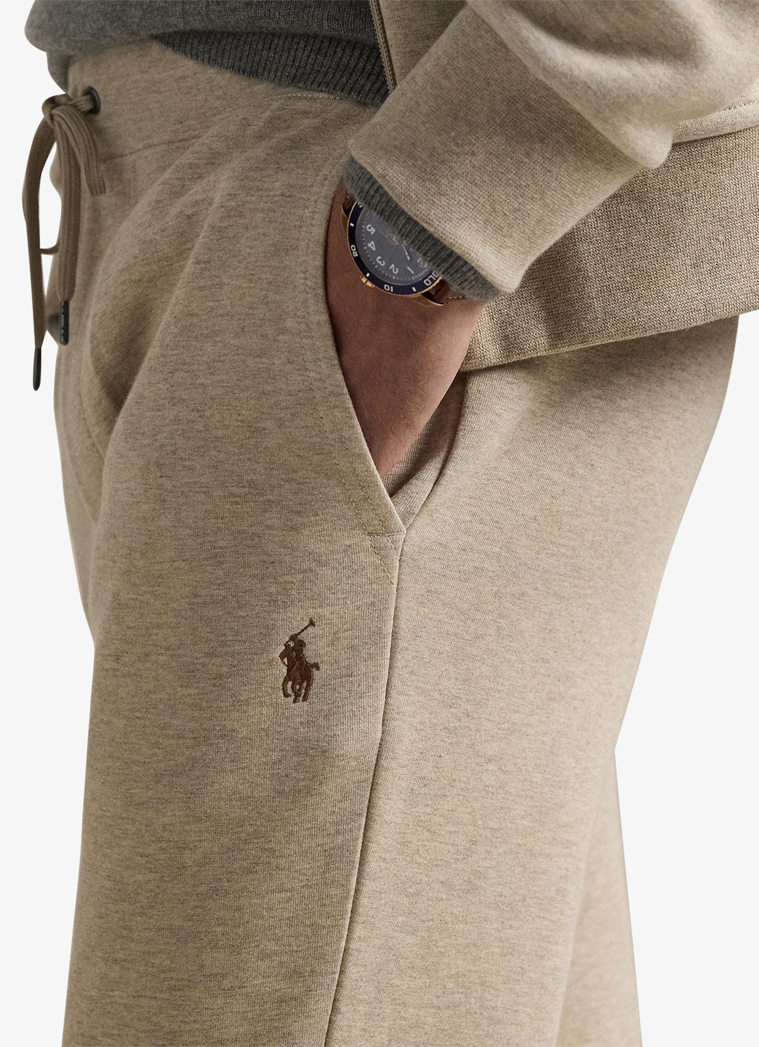 Ralph Lauren Tapered fit joggingbroek met logoborduring - detail 2 tuscan beige / beige