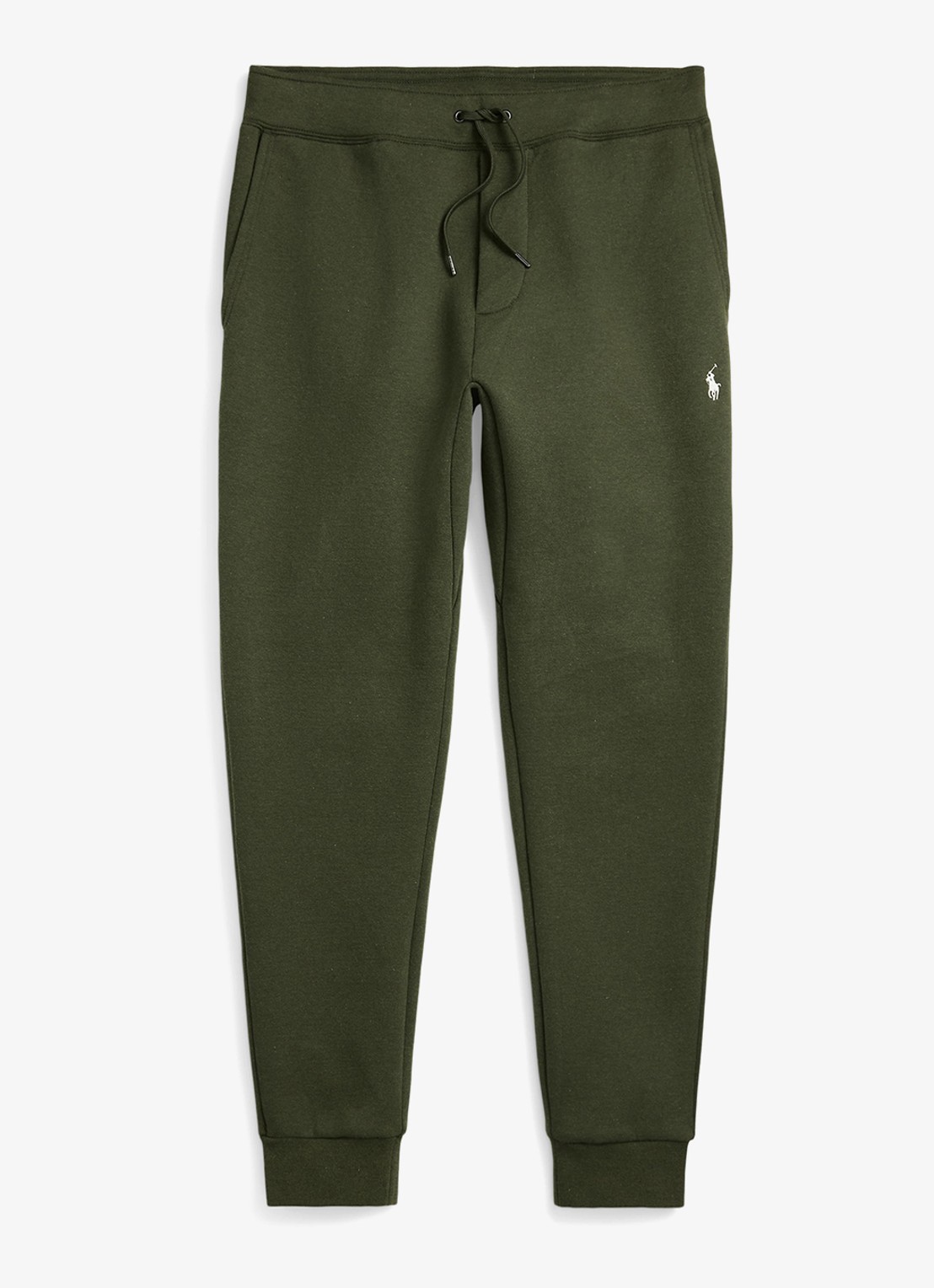 Ralph Lauren Tapered fit joggingbroek met logoborduring - voorkant 4 alphine heather / legergroen