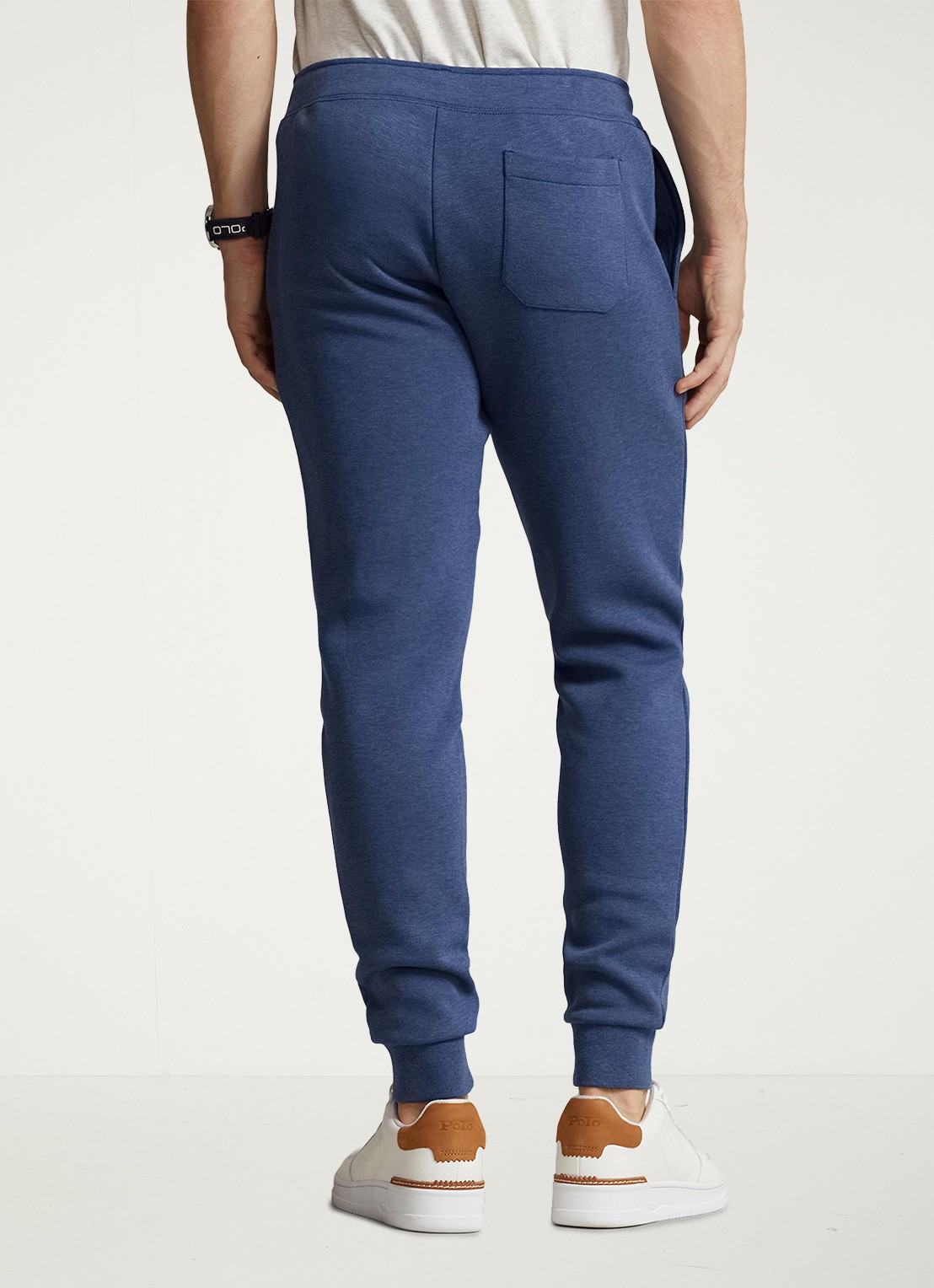 Ralph Lauren Tapered fit joggingbroek met logoborduring - achterkant 2 derby blue heather / blauw