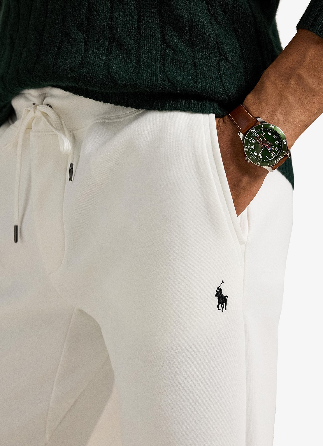 Ralph Lauren Tapered fit joggingbroek met logoborduring - detail 11 white / wit