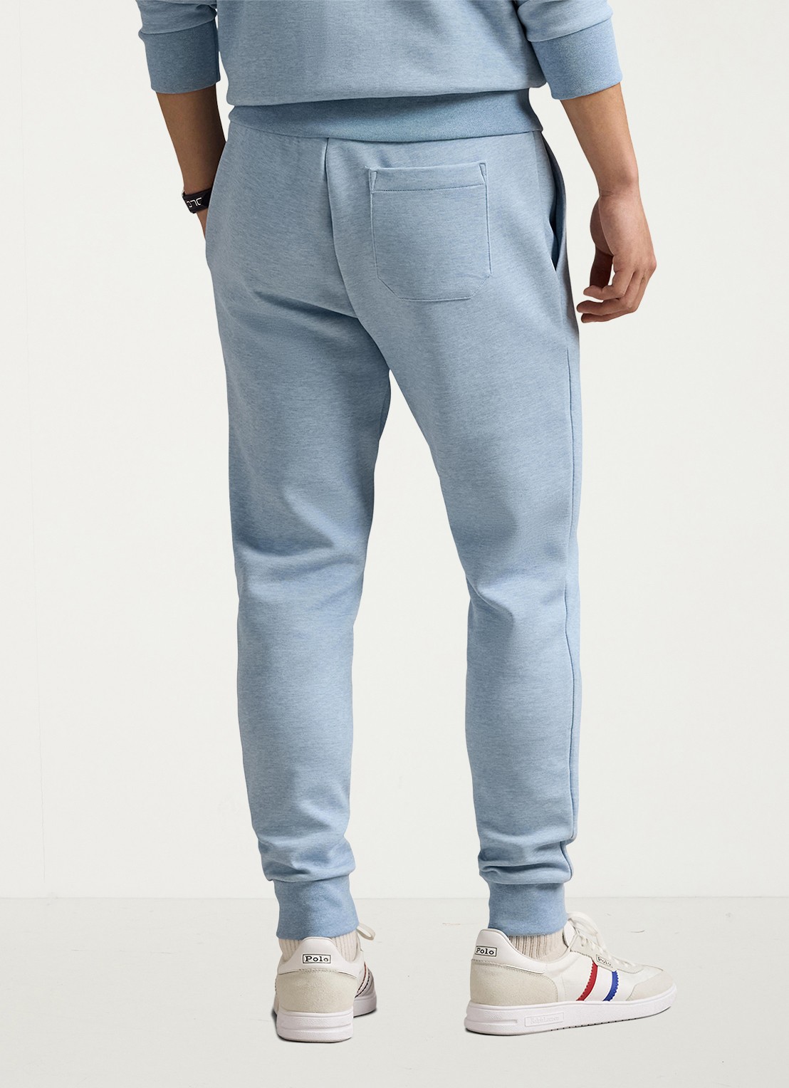 Ralph Lauren Tapered fit joggingbroek met logoborduring - achterkant 4 modern blue heather / blauw