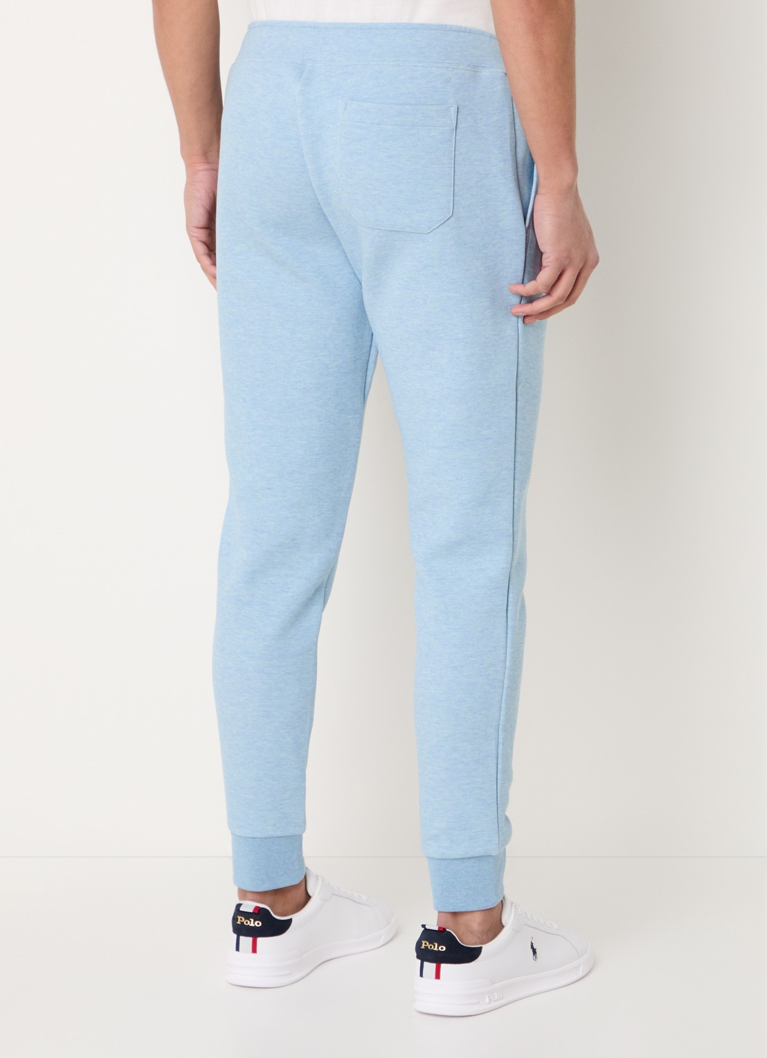 Ralph Lauren Tapered fit joggingbroek met logoborduring - achterkant 5 modern blue heather / blauw
