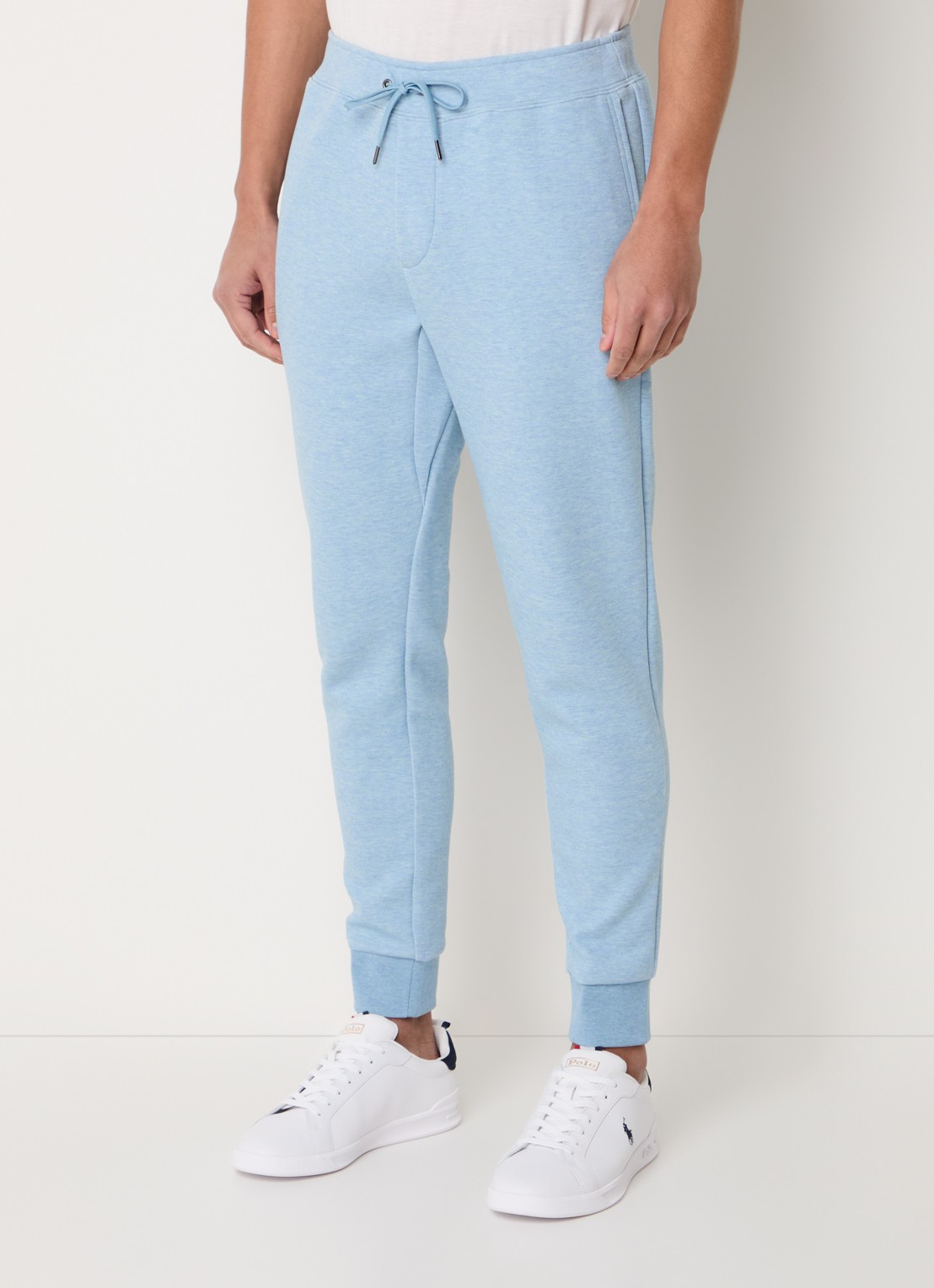 Ralph Lauren Tapered fit joggingbroek met logoborduring - detail 2 modern blue heather / blauw